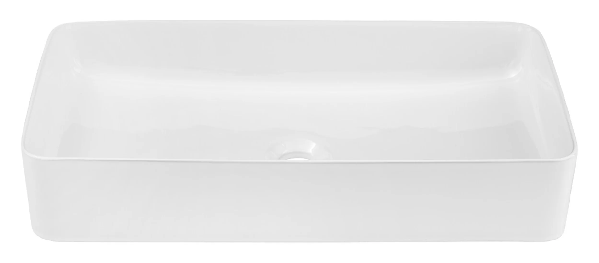 Umywalka nablatowa Slim 60x34 cm biały połysk - Image 5