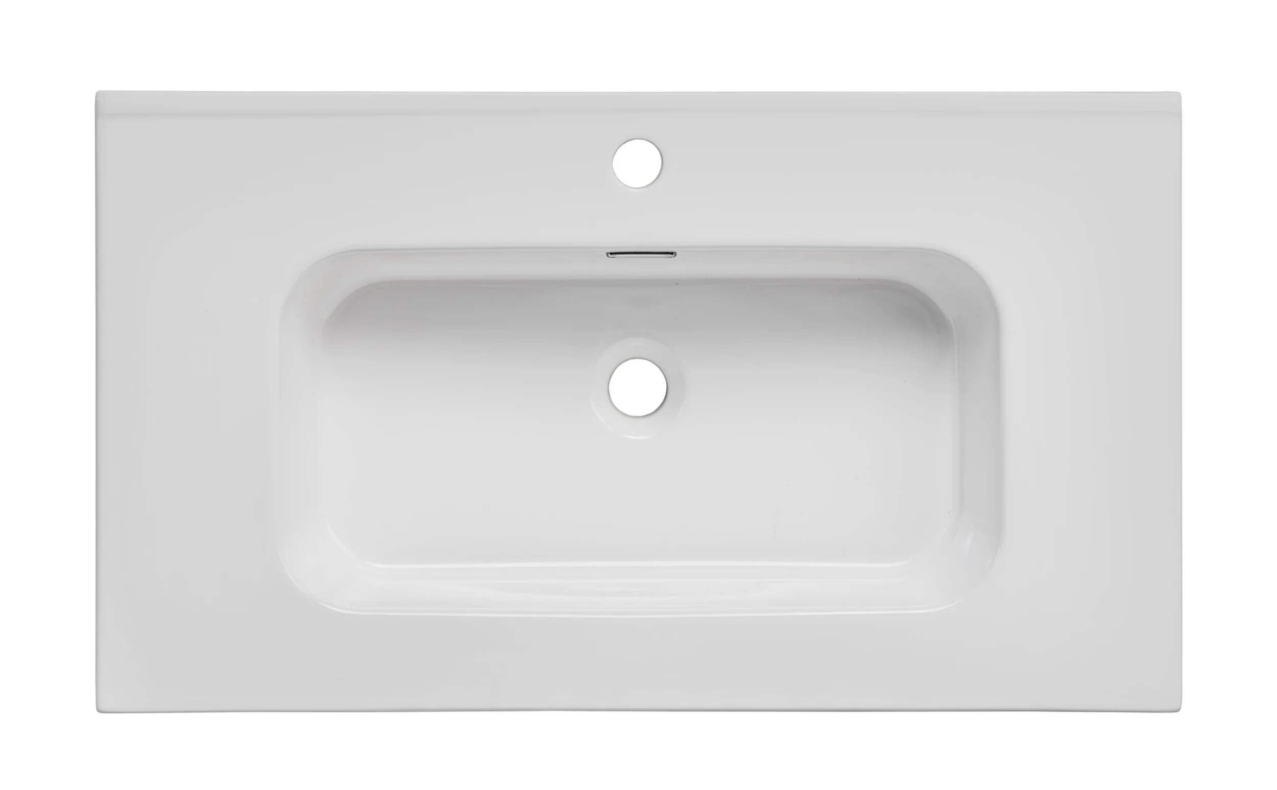 Umywalka łazienkowa jednokomorowa Go 90x46 cm biały połysk - Image 2