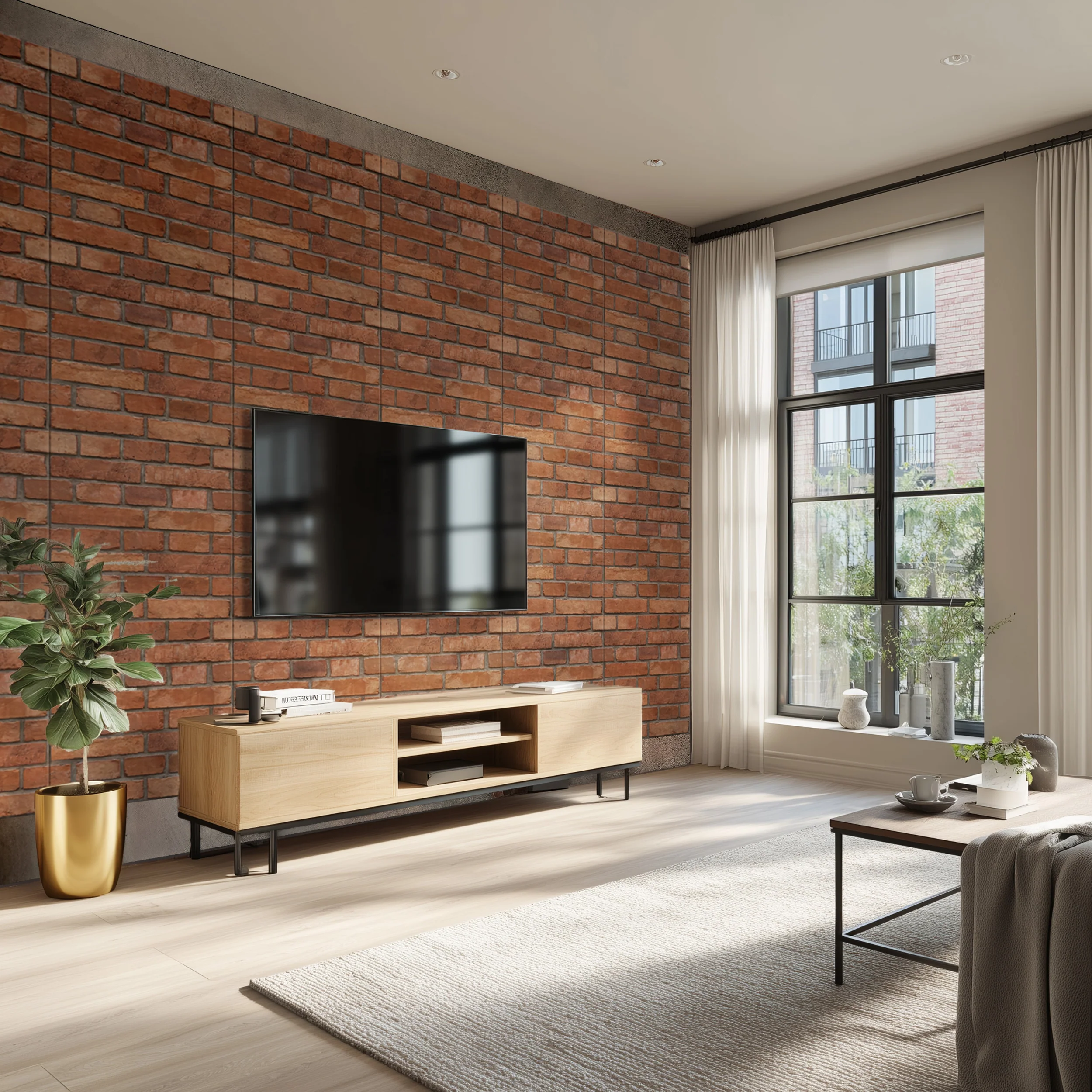 Zestaw paneli akustycznych frezowanych 2 sztuki Bricks 60x60 cm - Image 6