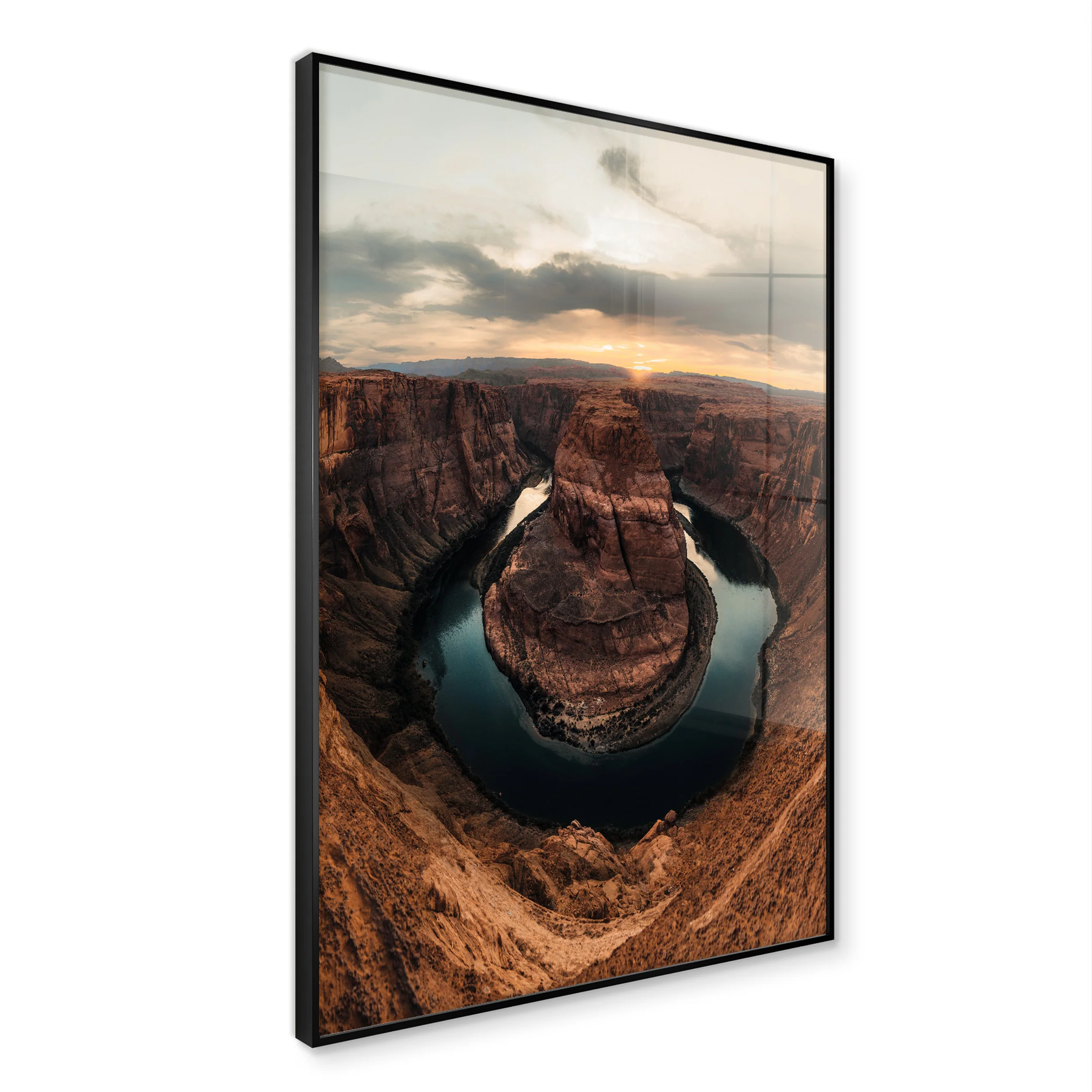 Obraz XL na szkle w ramie Horseshoe Canyon 120x80 cm - Image 2