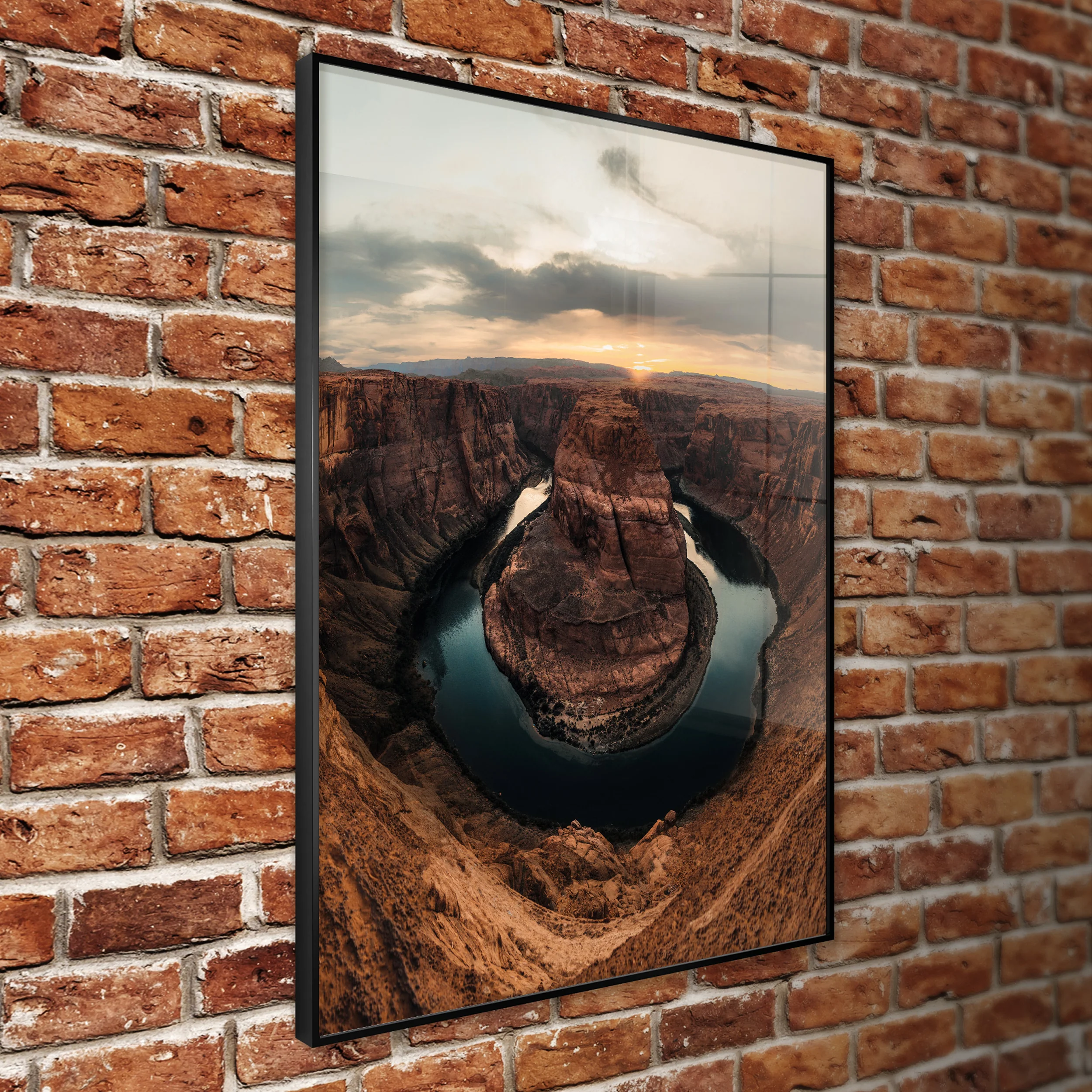 Obraz XL na szkle w ramie Horseshoe Canyon 120x80 cm - Image 3