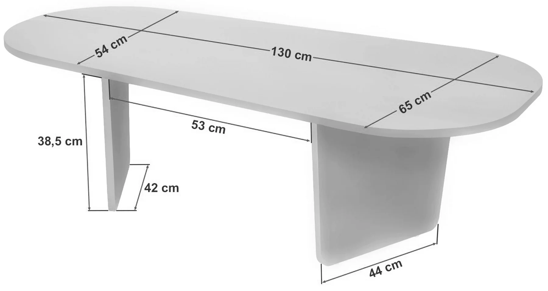 Stolik kawowy Vellu 130x65 cm dąb czarny - Image 7