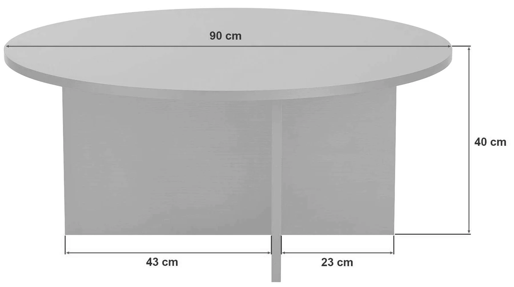 Stolik kawowy Soleil okrągły 90 cm dąb naturalny - Image 6