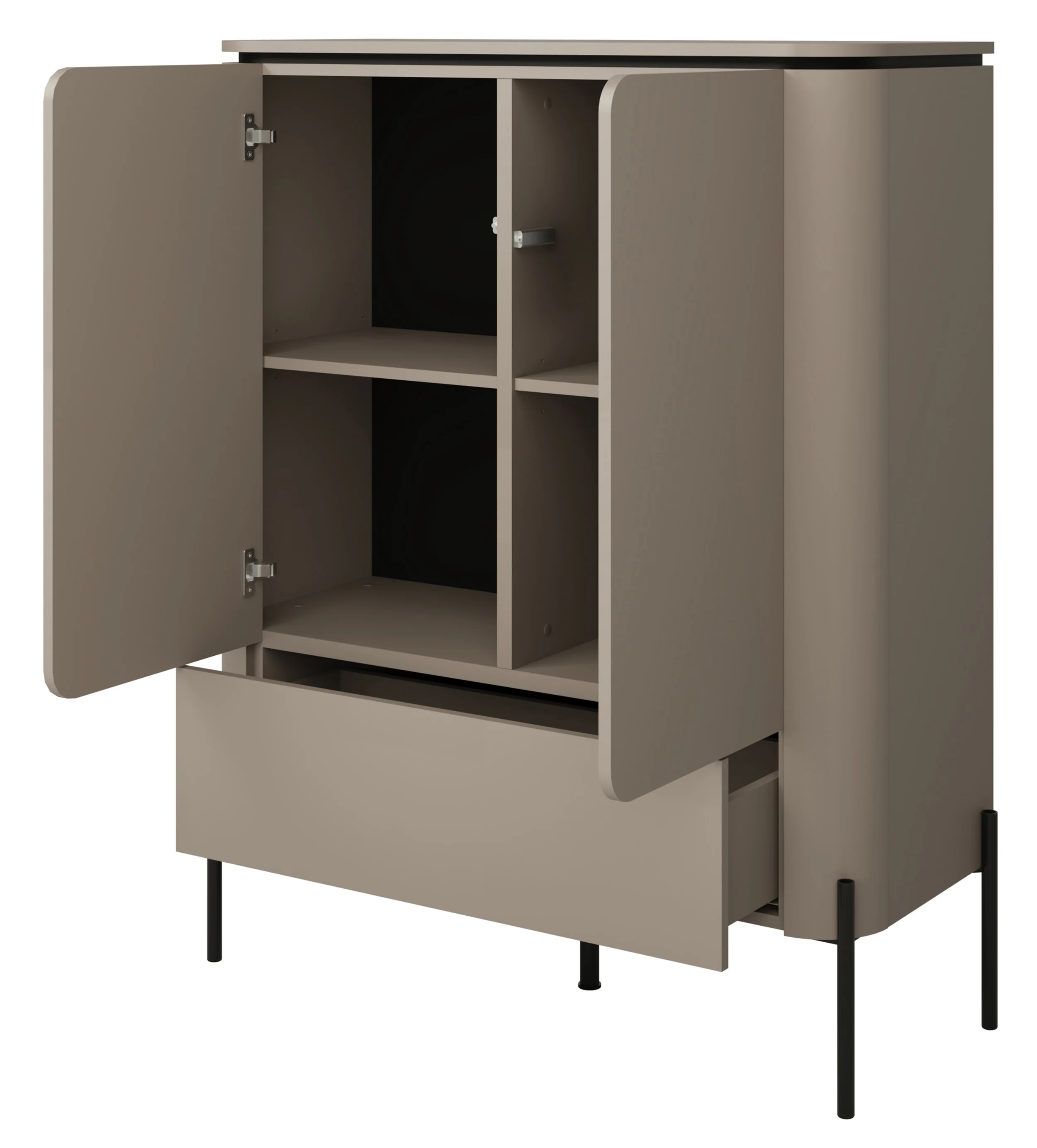 Komoda dwudrzwiowa Calderis z szufladą 98 cm congo - Image 3