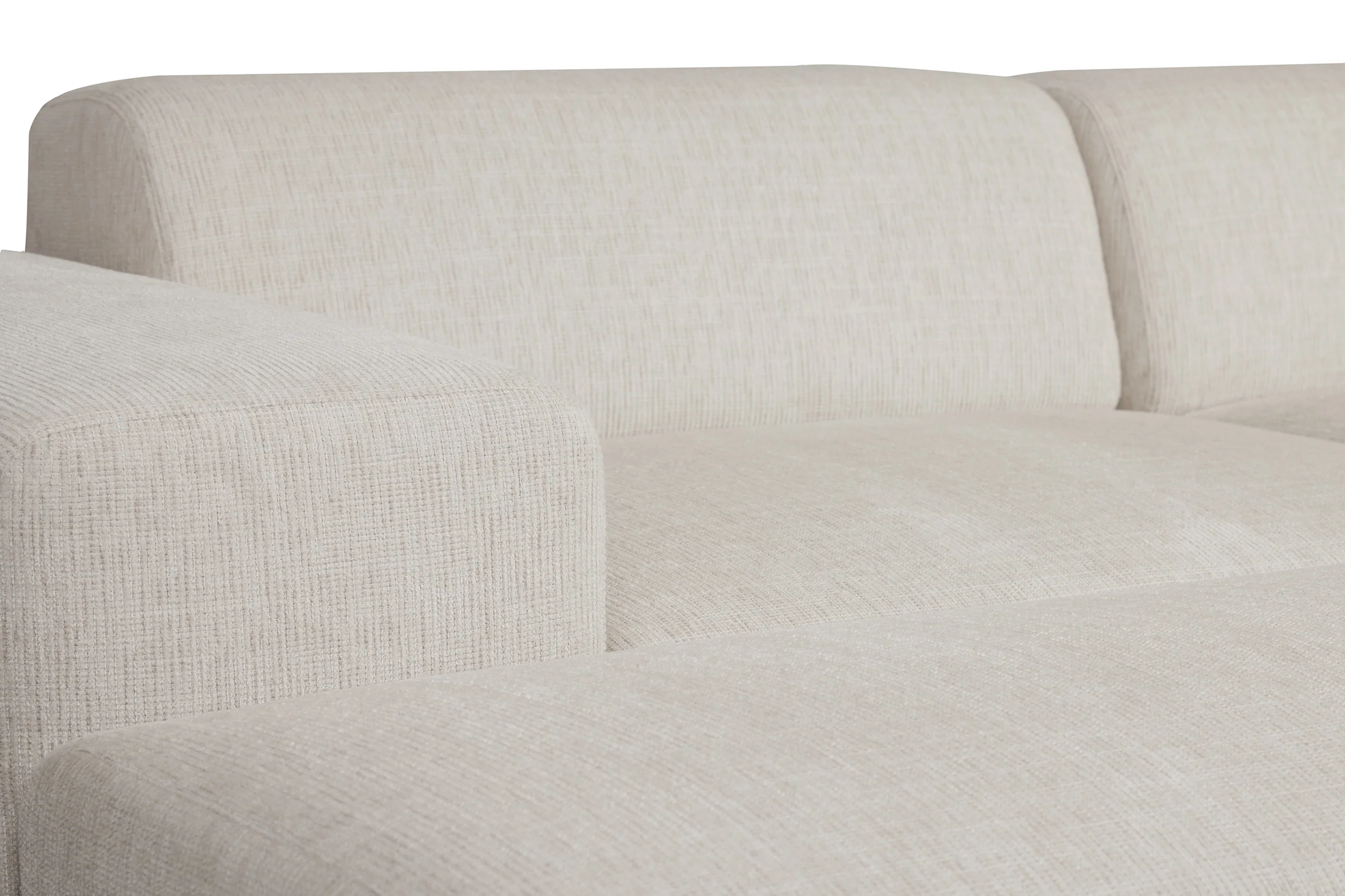 Sofa modułowa Pyllomi z pufą kremowa plecionka - Image 5