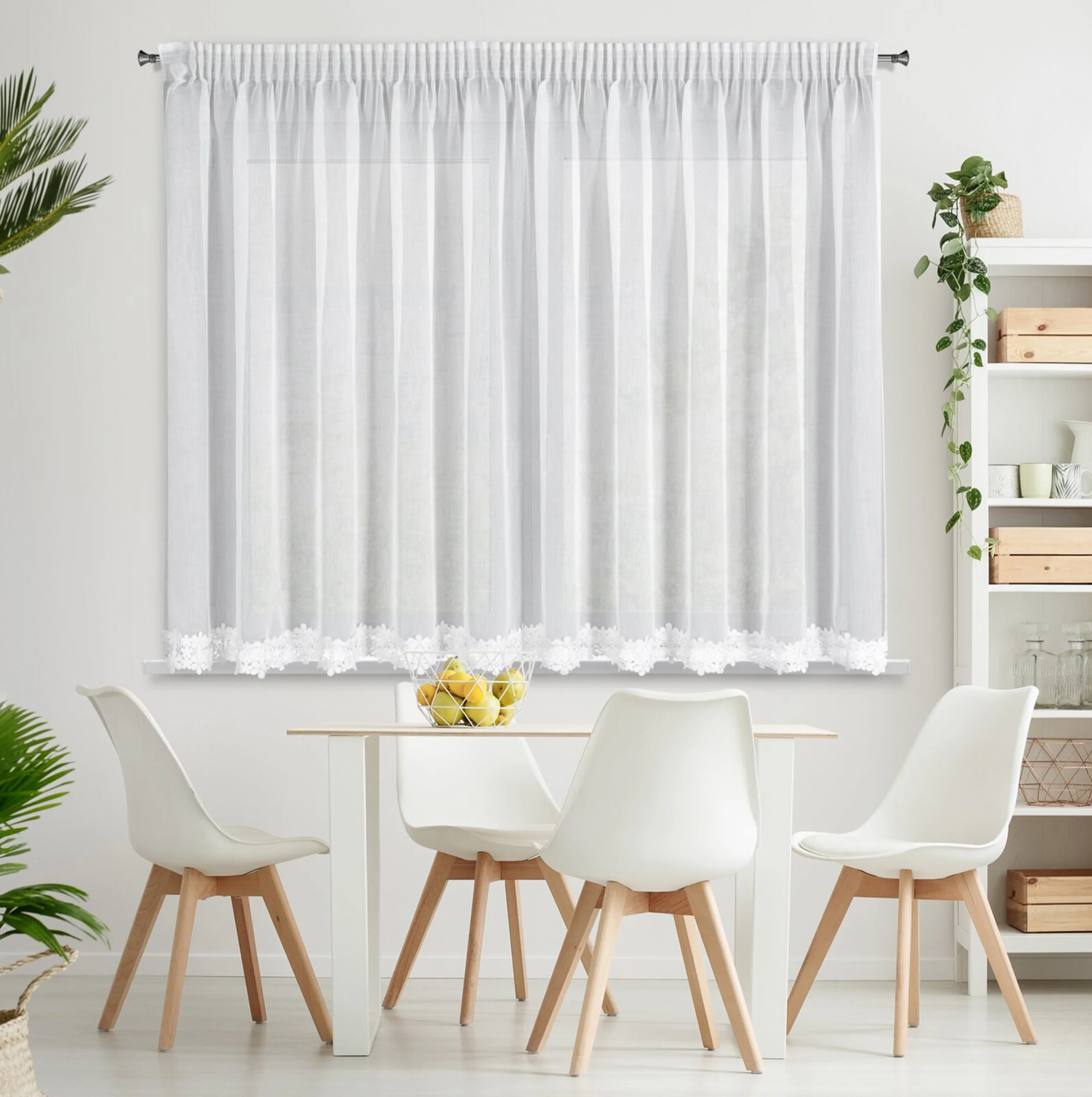 Firanka Kaaja na taśmie 155x350 cm biała - Image 2