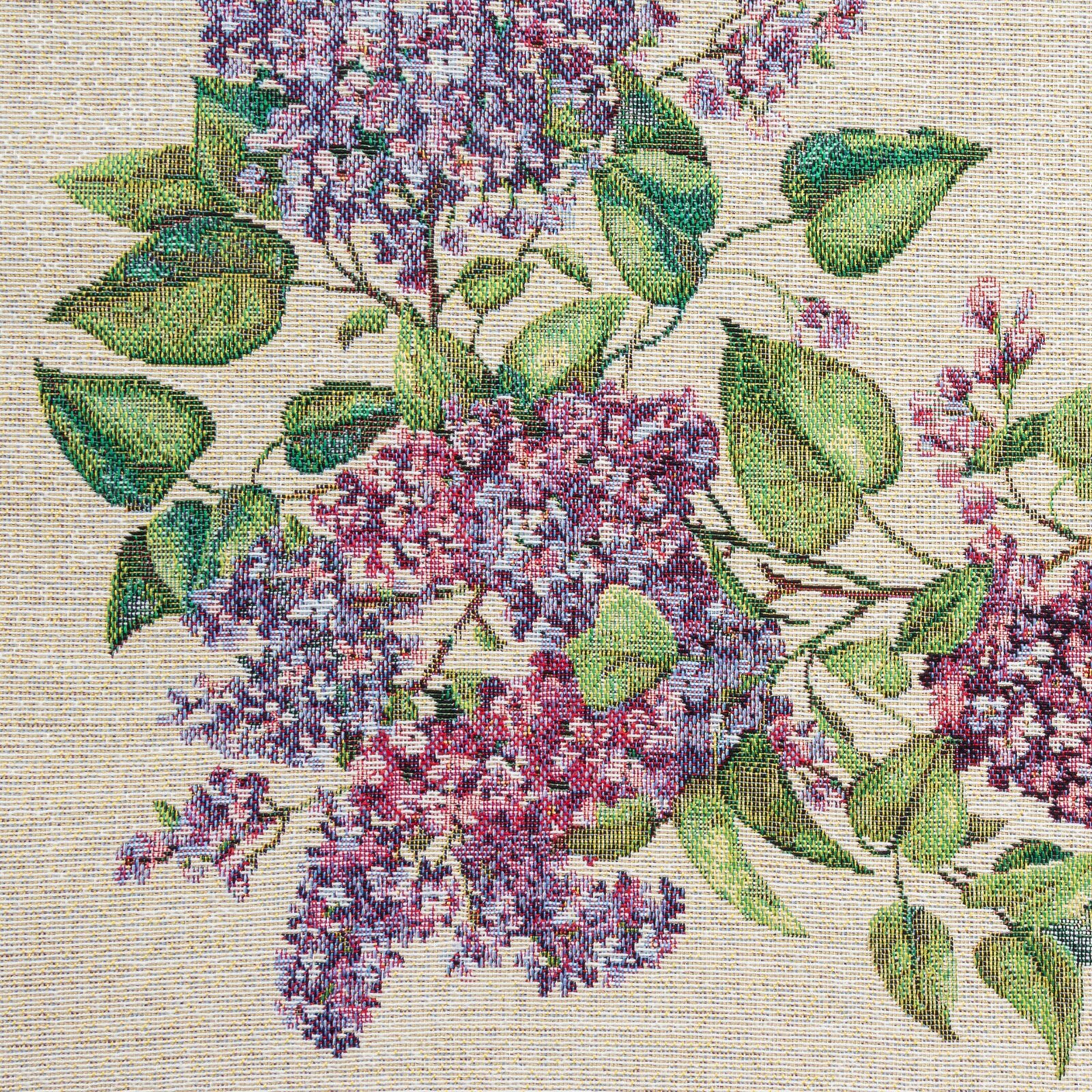 Bieżnik gobelinowy Lavendes 45x140 cm kremowy w kwiaty - Image 3