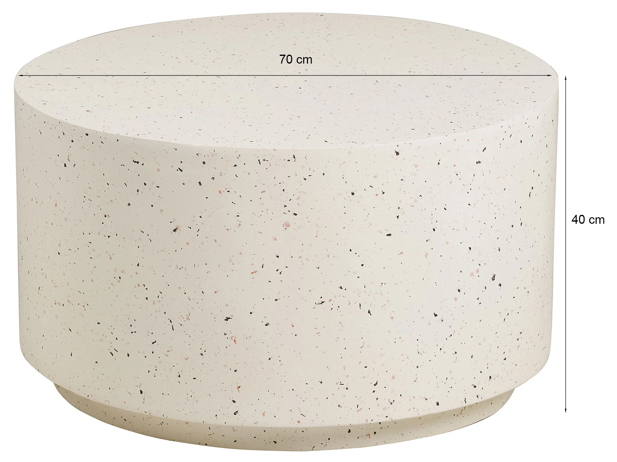 Stolik ogrodowy Bonn 70 cm biały lastryko - Image 6