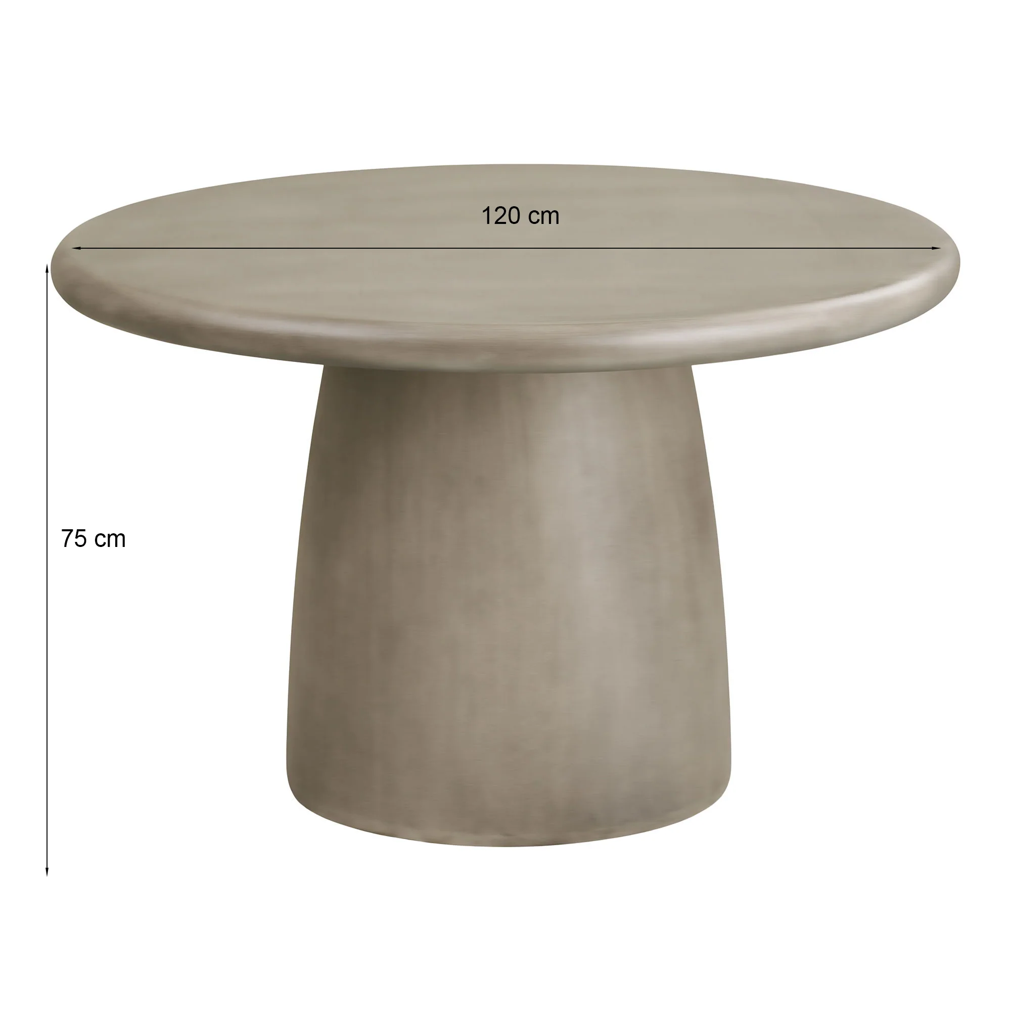 Stół ogrodowy Bonnet 120 cm szarobeżowy - Image 6
