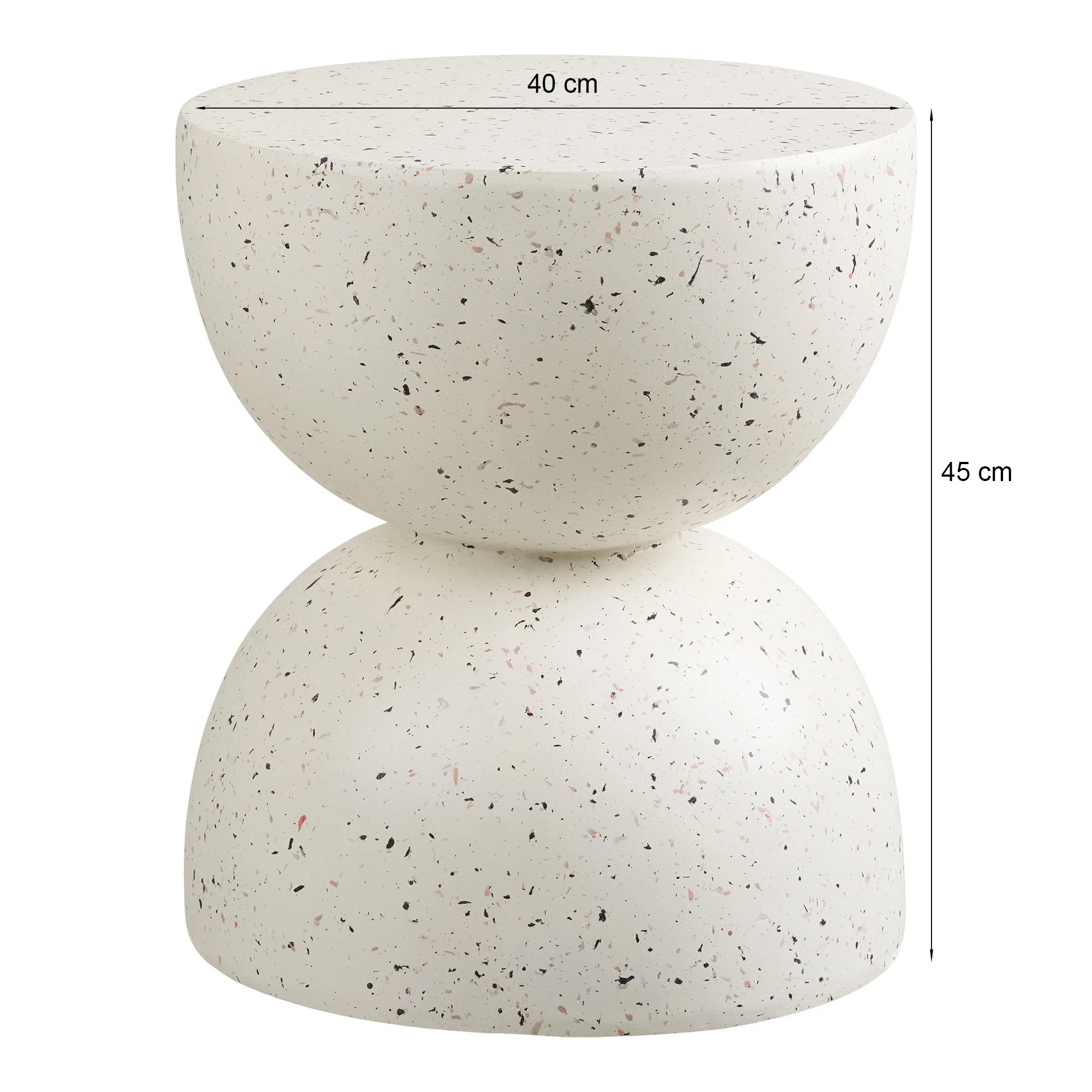 Stolik ogrodowy Bonita 40 cm biały lastryko - Image 5