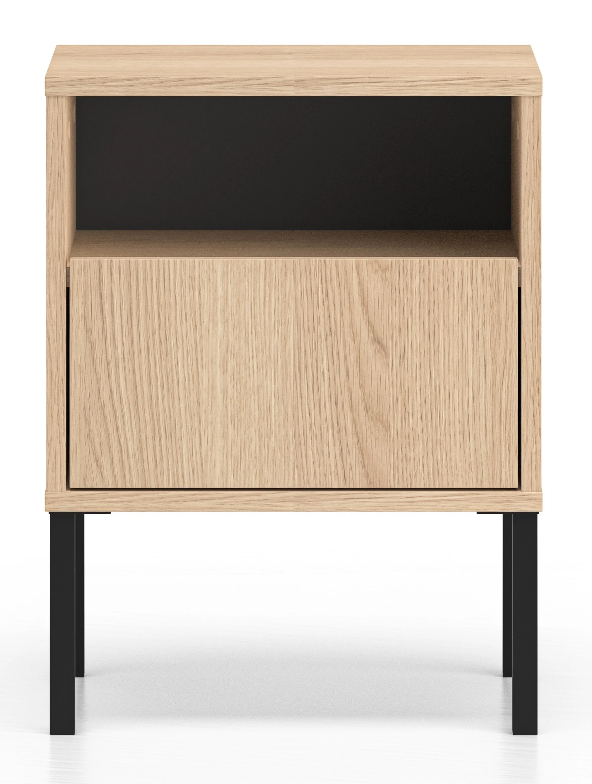 Szafka nocna Barnee z wnęką i szufladą 40 cm dąb lindberg - Image 5