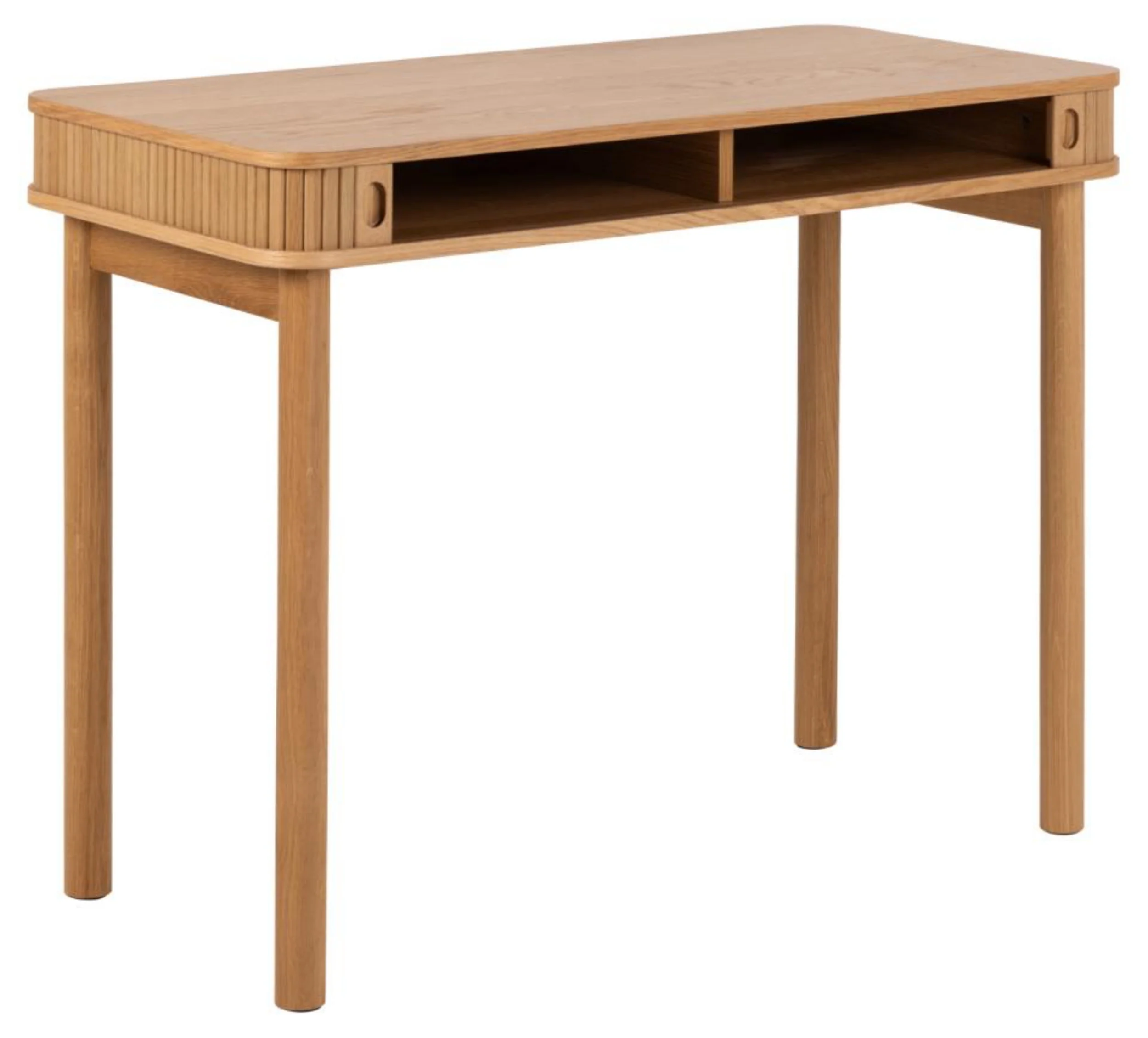 Biurko drewniane Wilent 100x50 cm dąb lamele - Image 10