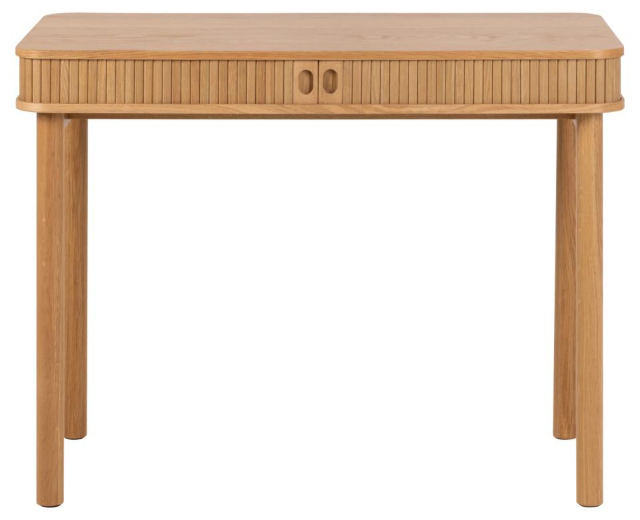 Biurko drewniane Wilent 100x50 cm dąb lamele - Image 11