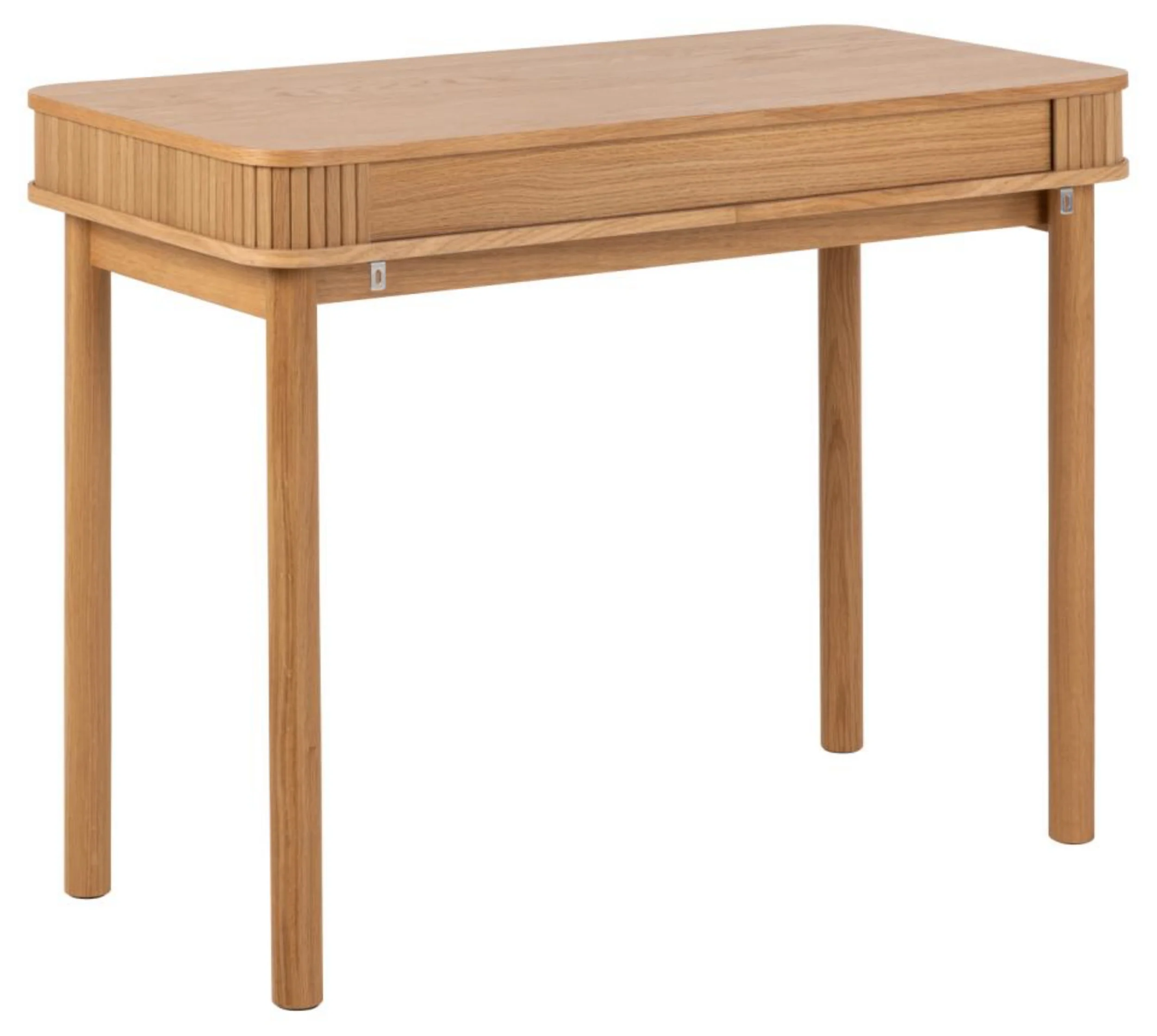 Biurko drewniane Wilent 100x50 cm dąb lamele - Image 9