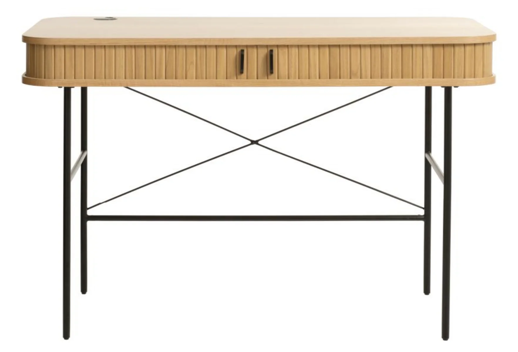 Biurko Gativel 120x60 cm lamele dąb naturalny