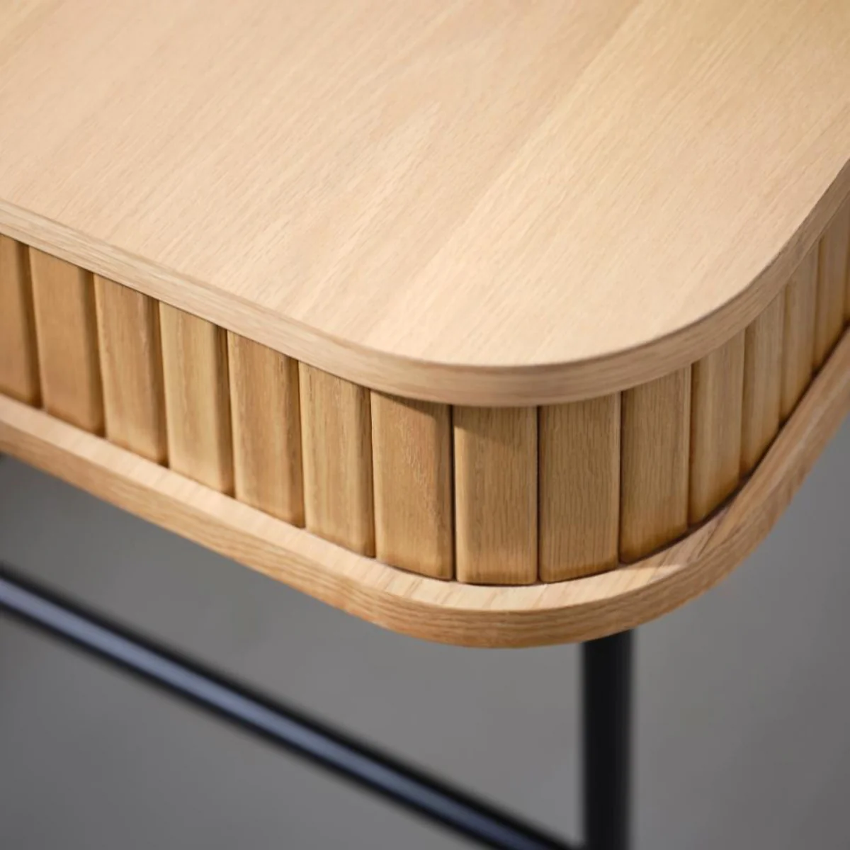 Biurko Gativel 120x60 cm lamele dąb naturalny - Image 10
