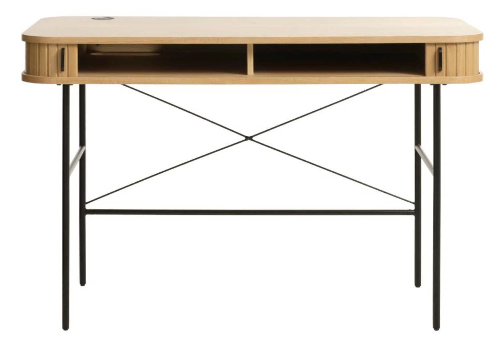 Biurko Gativel 120x60 cm lamele dąb naturalny - Image 12