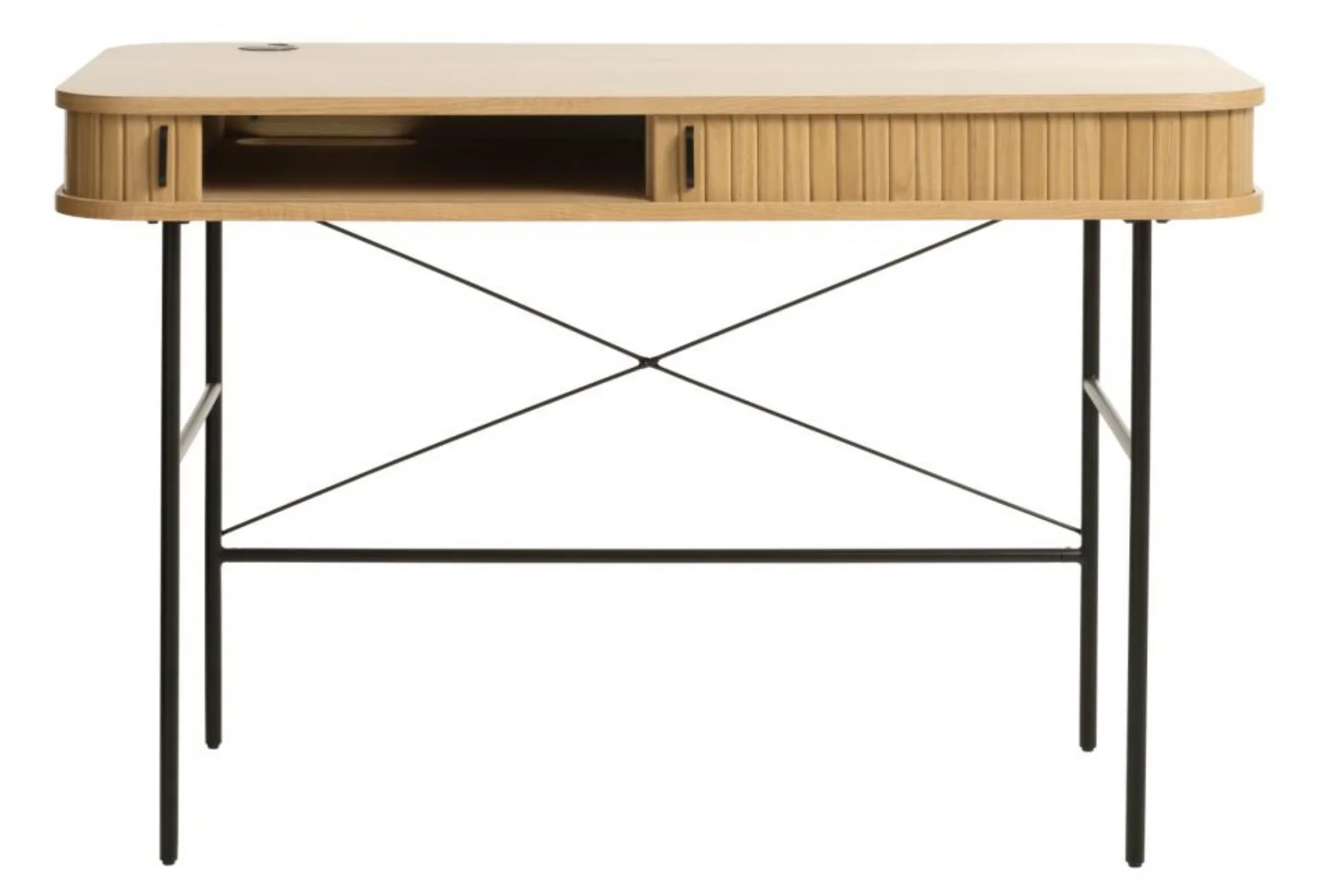Biurko Gativel 120x60 cm lamele dąb naturalny - Image 13