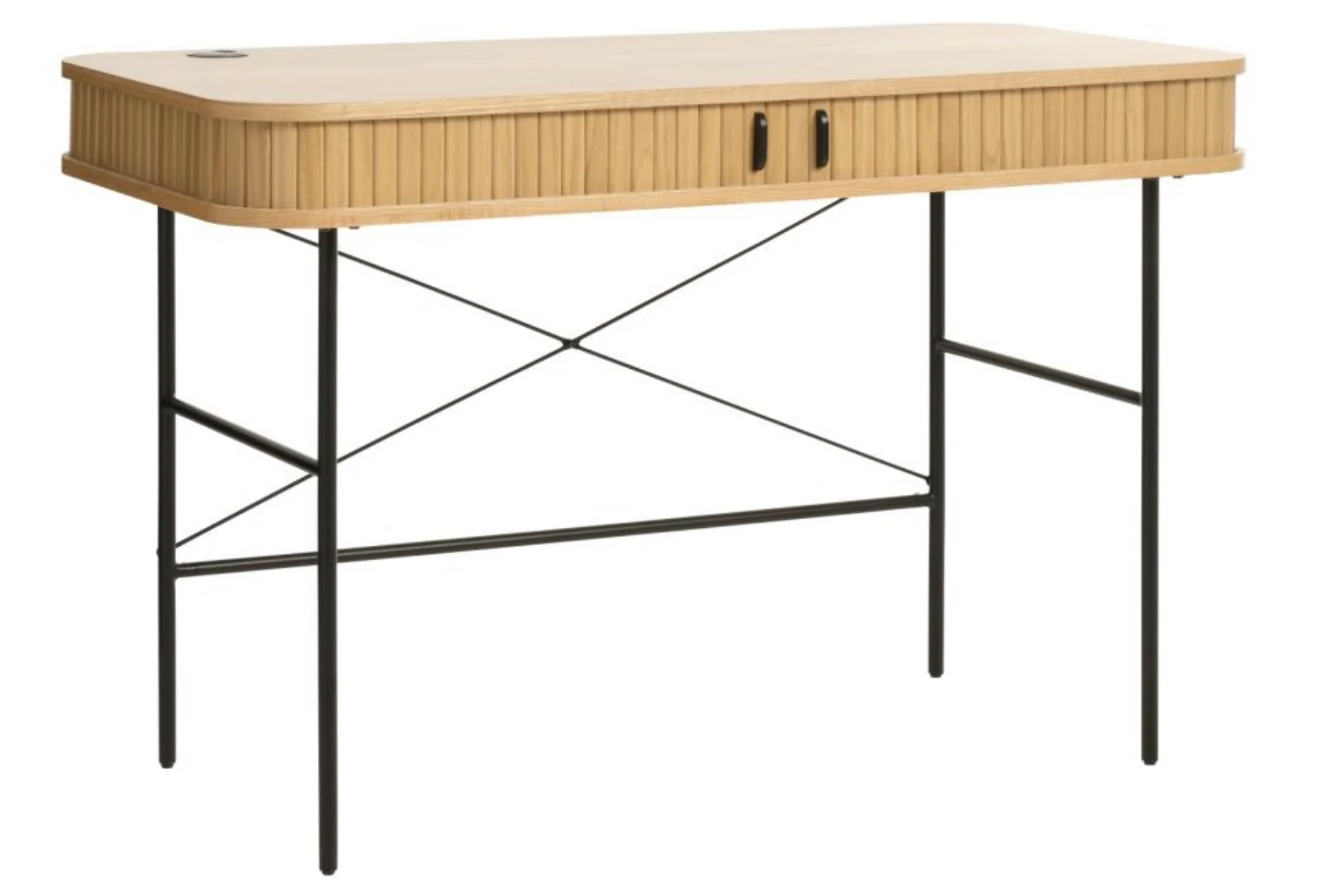 Biurko Gativel 120x60 cm lamele dąb naturalny - Image 14