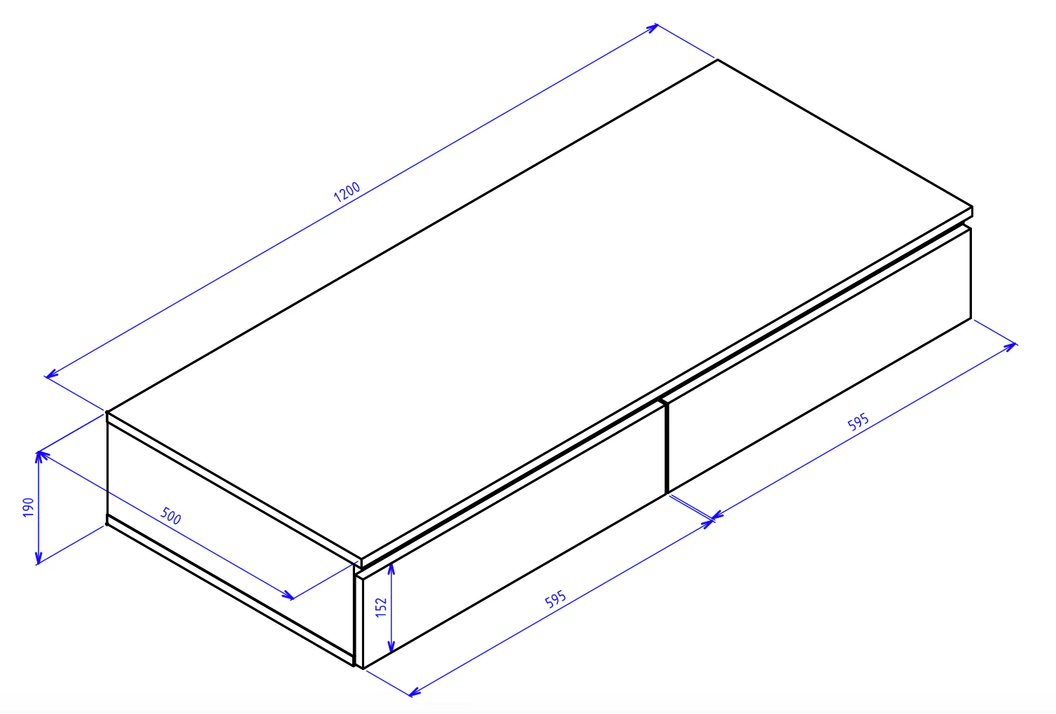 Biurko toaletka Bemmi wisząca z szufladami 120 cm czarny - Image 11