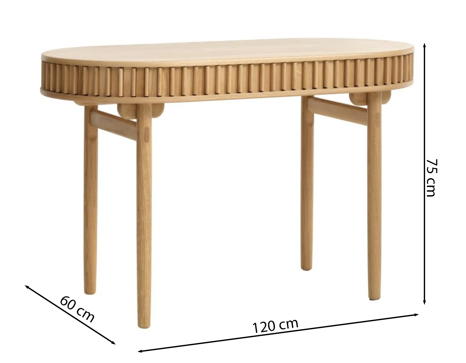 Biurko Yoffers 120x60 cm lamele dąb naturalny - Image 15
