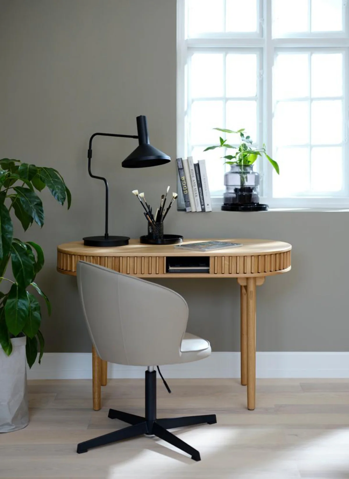 Biurko Yoffers 120x60 cm lamele dąb naturalny - Image 6