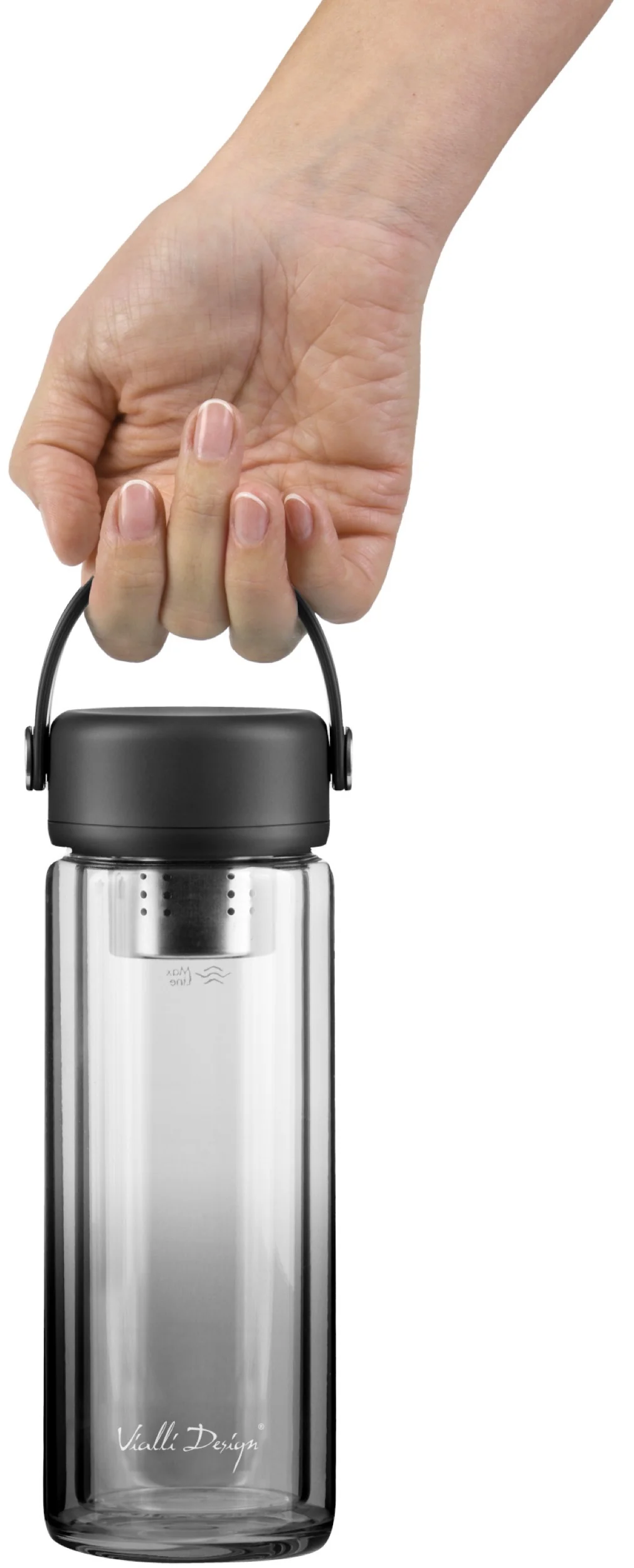 Butelka z zaparzaczem Fuori 350 ml czarna - Image 9