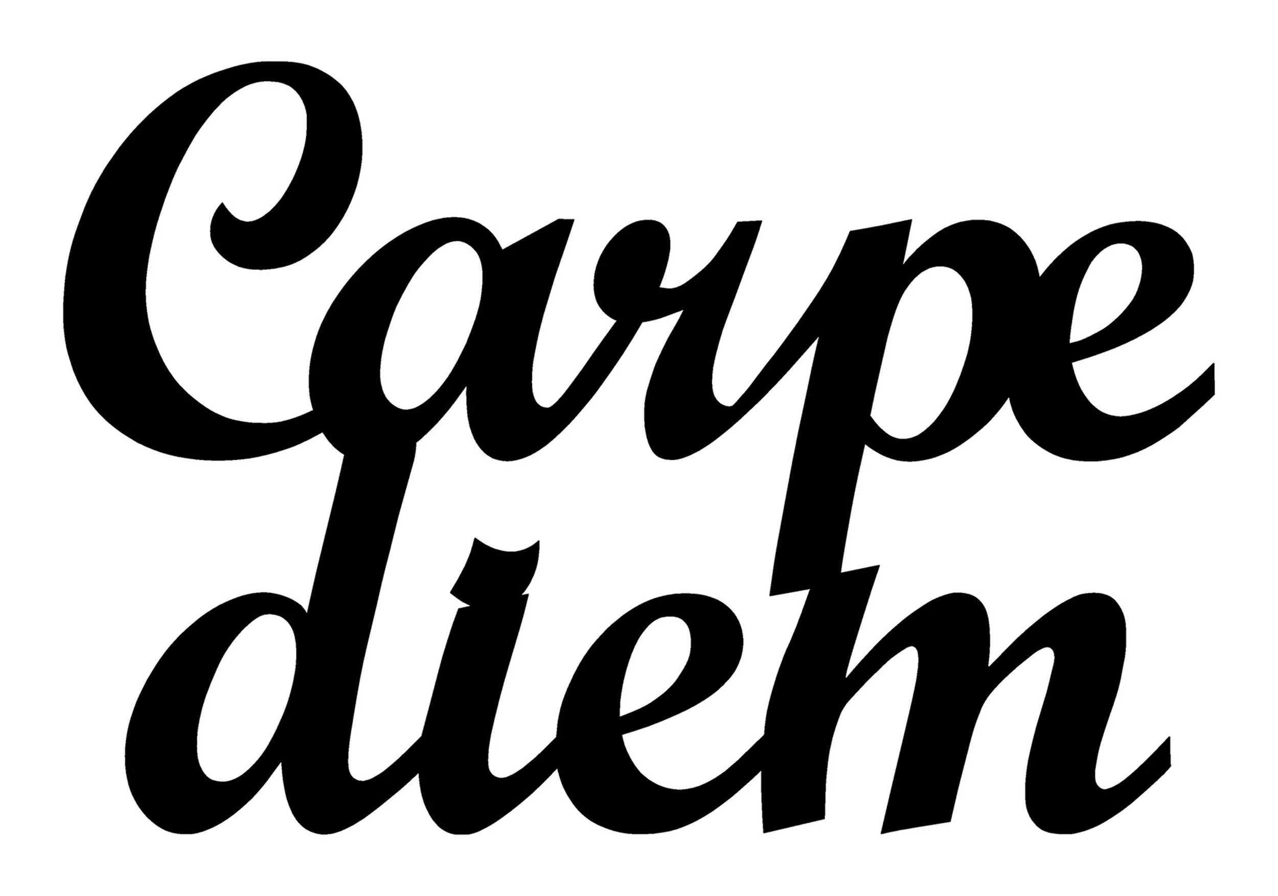 Dekoracja ścienna Carpe Diem metalowa czarna