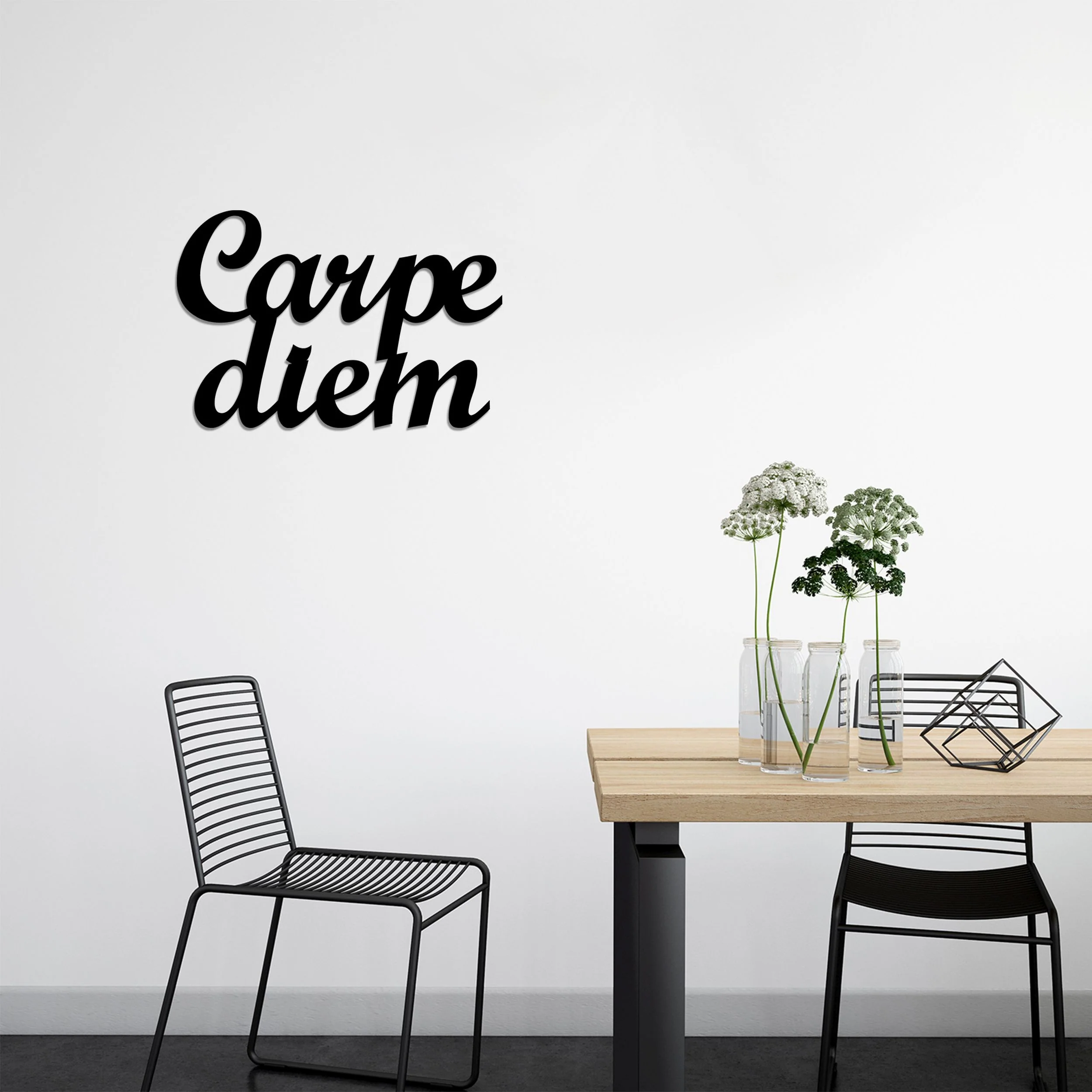 Dekoracja ścienna Carpe Diem metalowa czarna - Image 2