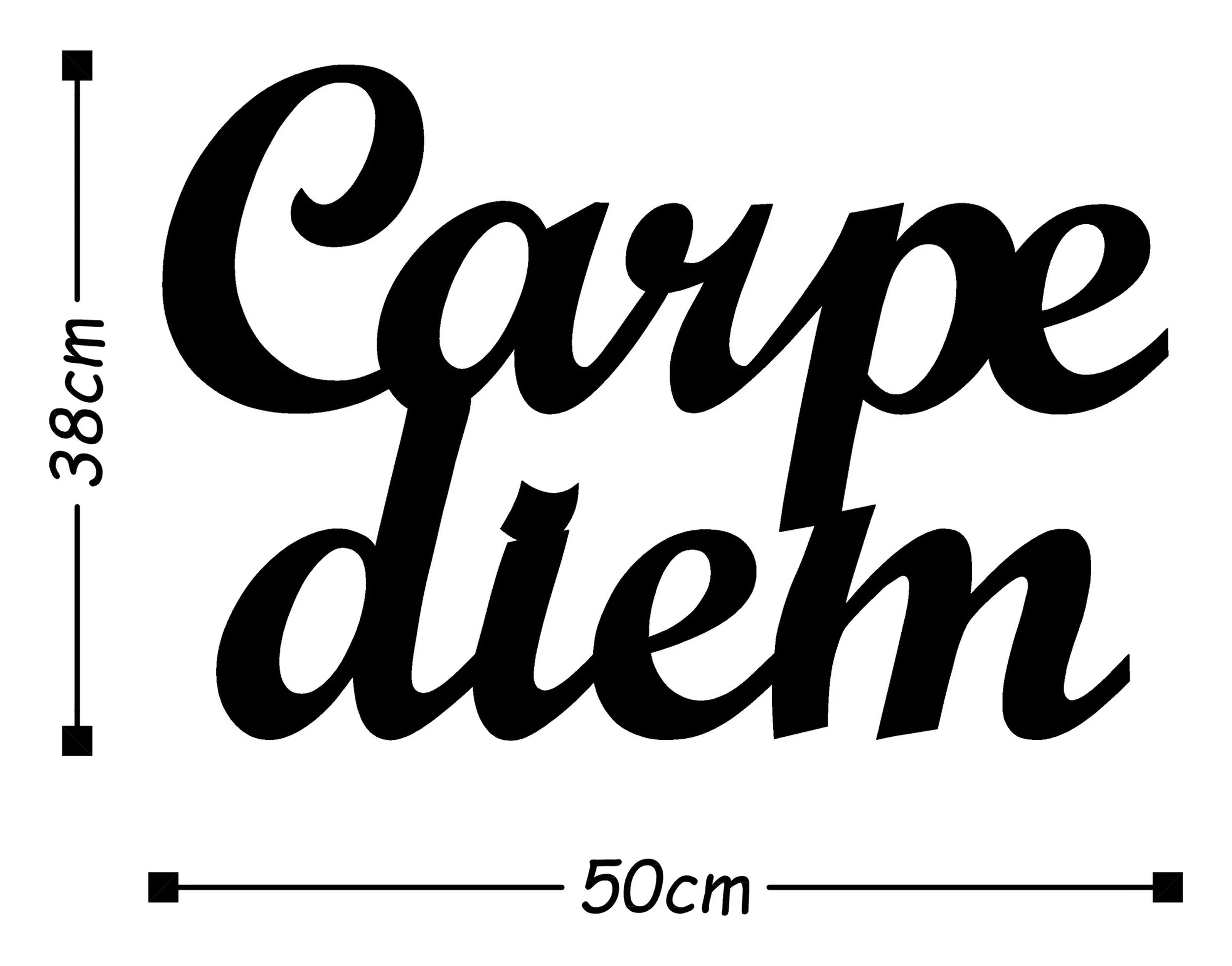 Dekoracja ścienna Carpe Diem metalowa czarna - Image 3