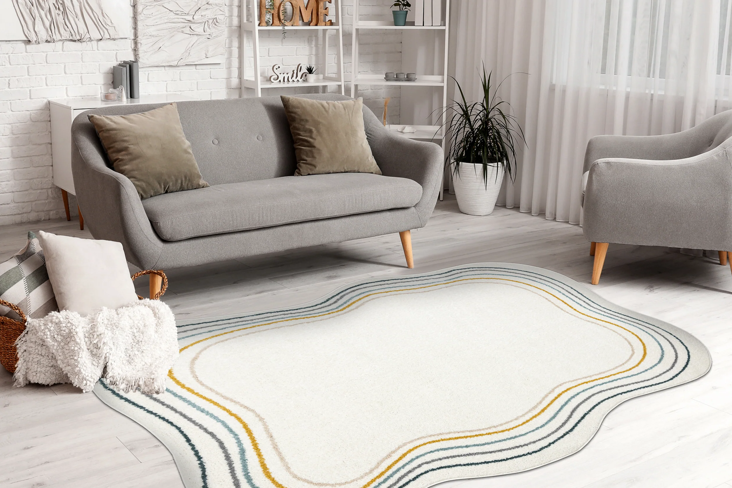 Dywan Fusion 200x290 cm biało-zielony - Image 4