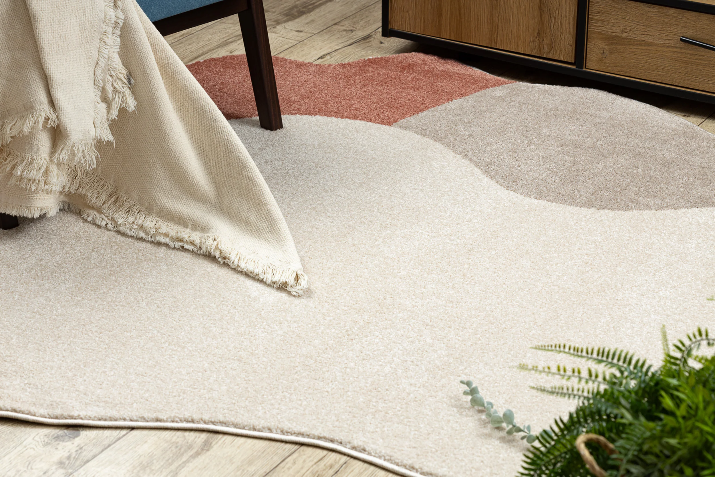 Dywan Fusion 200x290 cm krem / terakota - Image 5