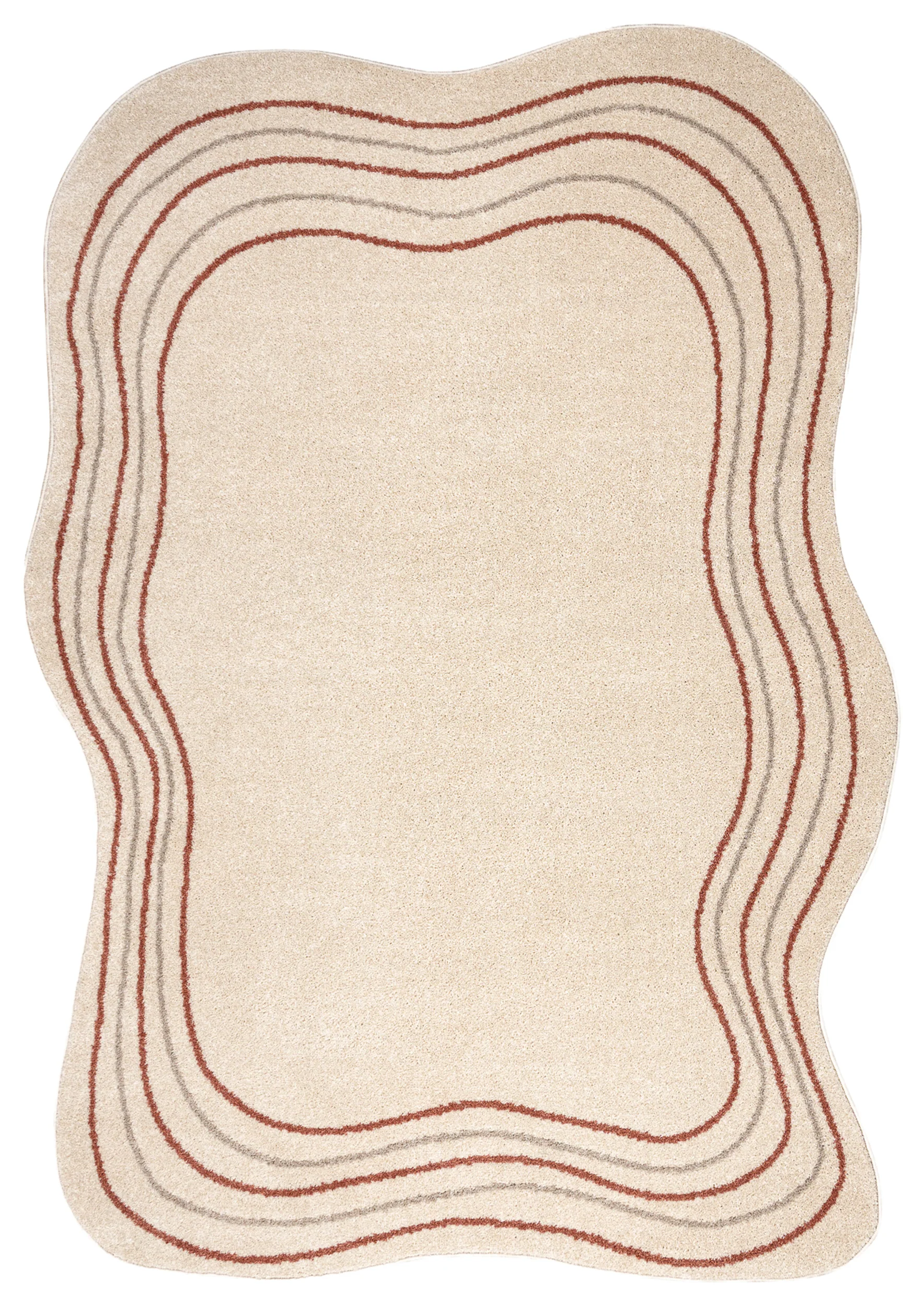 Dywan Fusion 200x290 cm krem / terakota nieregularny