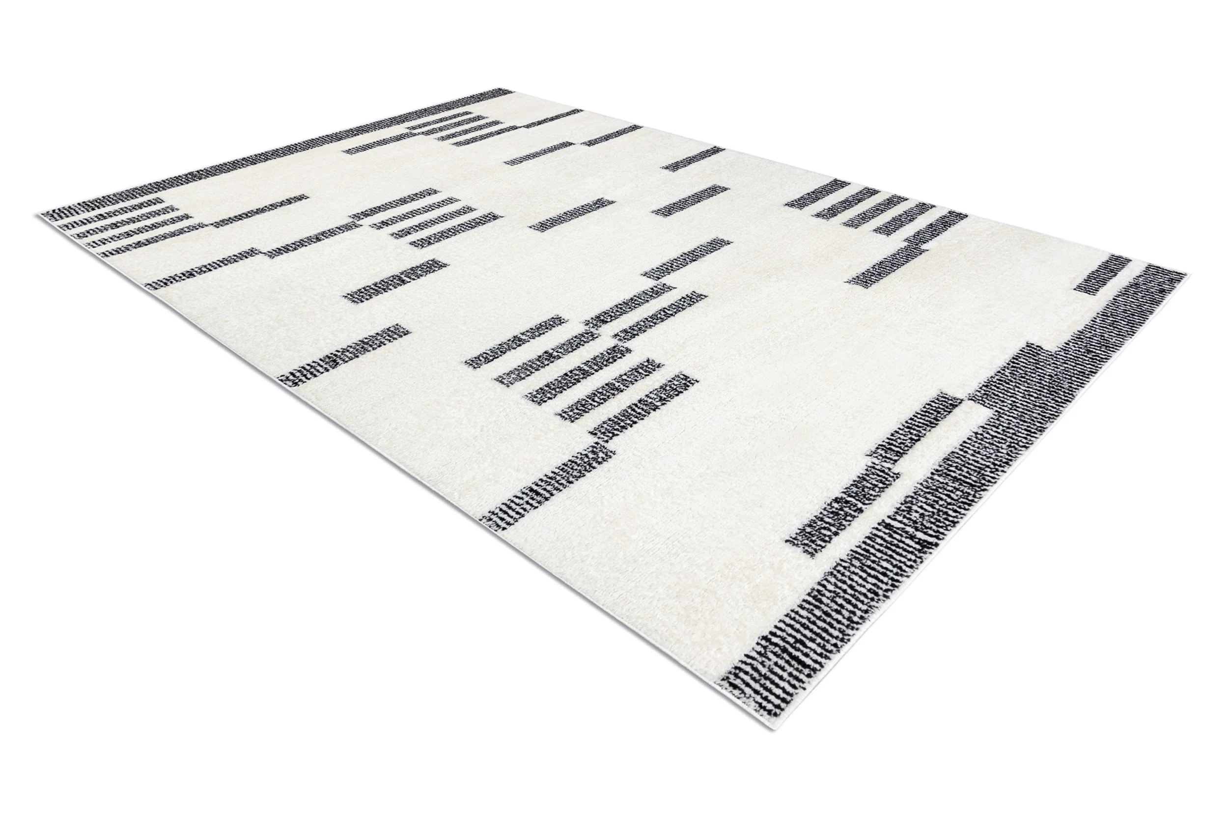 Dywan Mode 160x220 cm krem / czarny geometryczny - Image 3