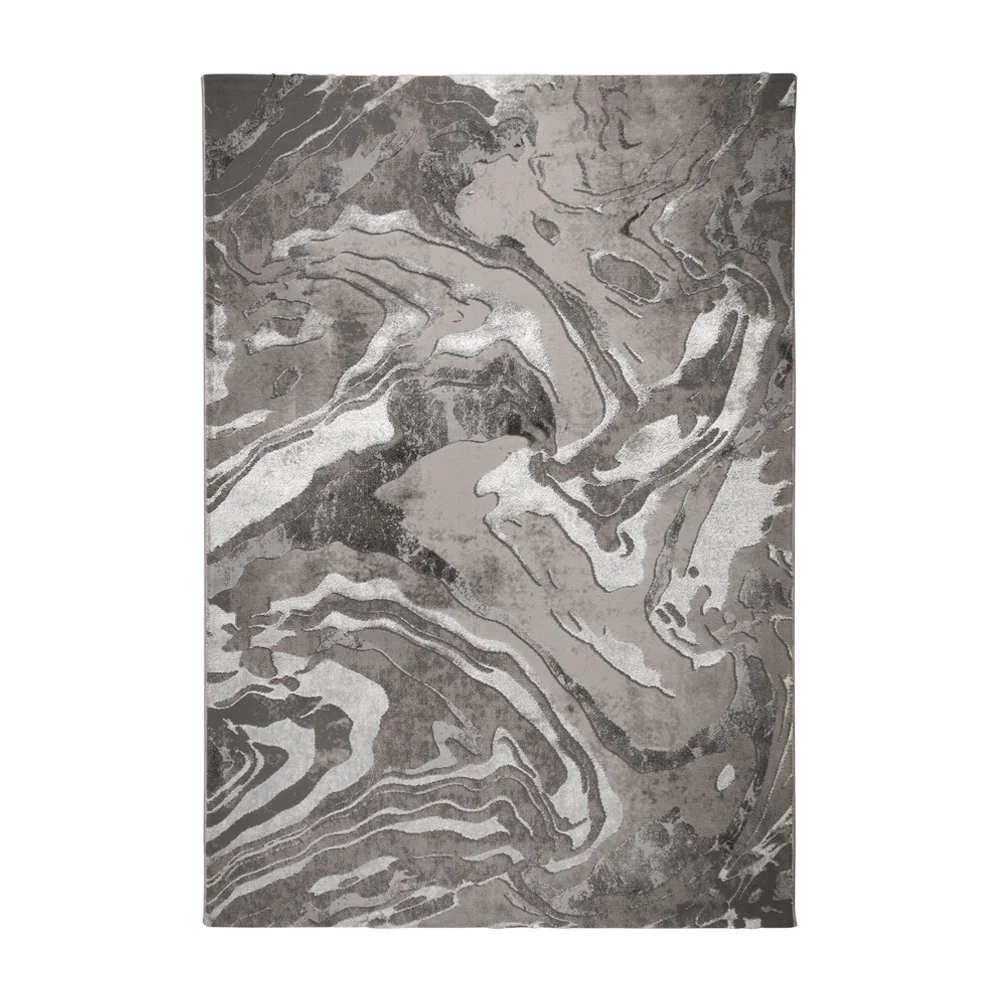 Dywan nowoczesny Marbled srebrny Prostokątny/120x170 cm