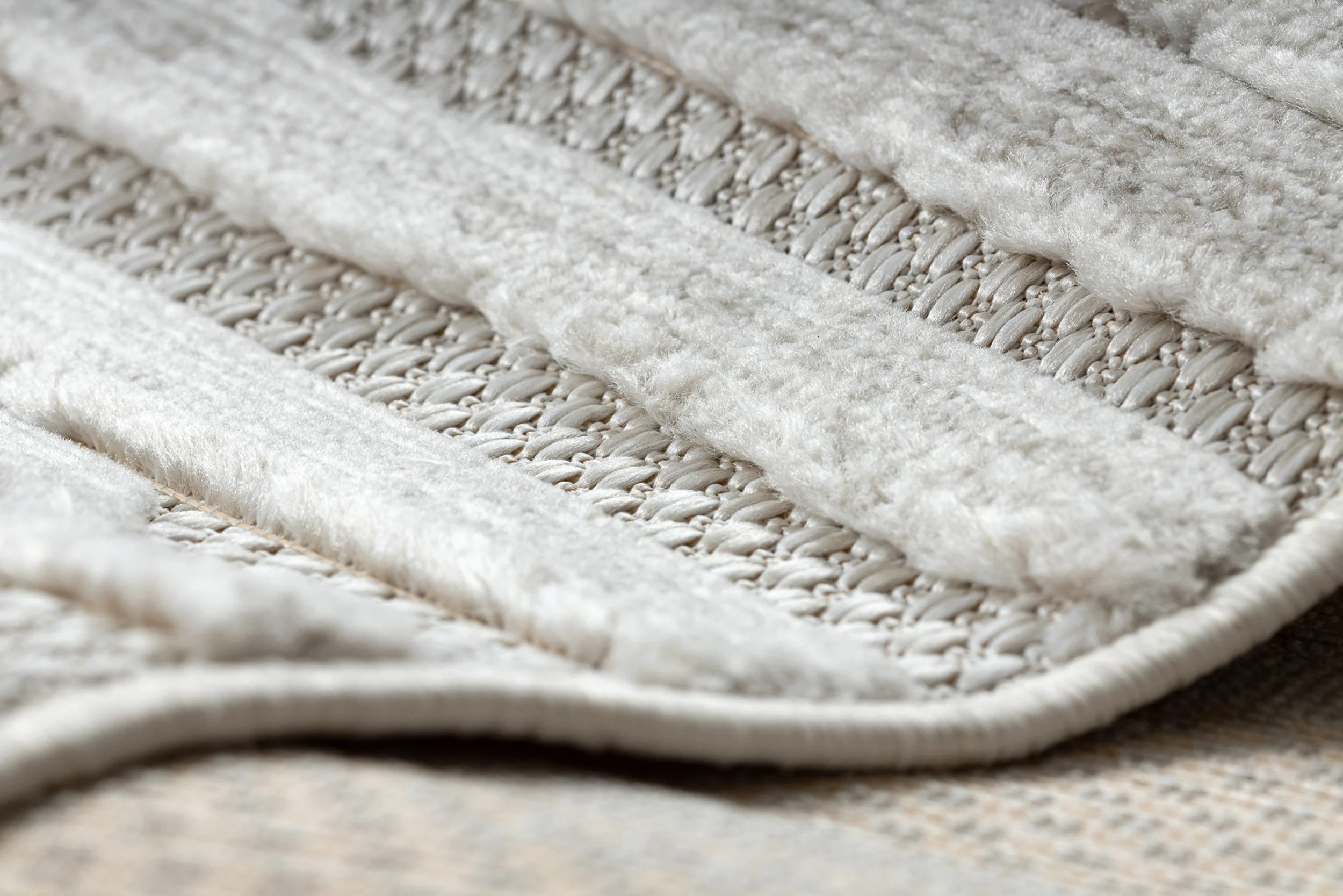 Dywan zewnętrzny Santo Sznurkowy Sizal 160x220 cm beżowy w fale - Image 4