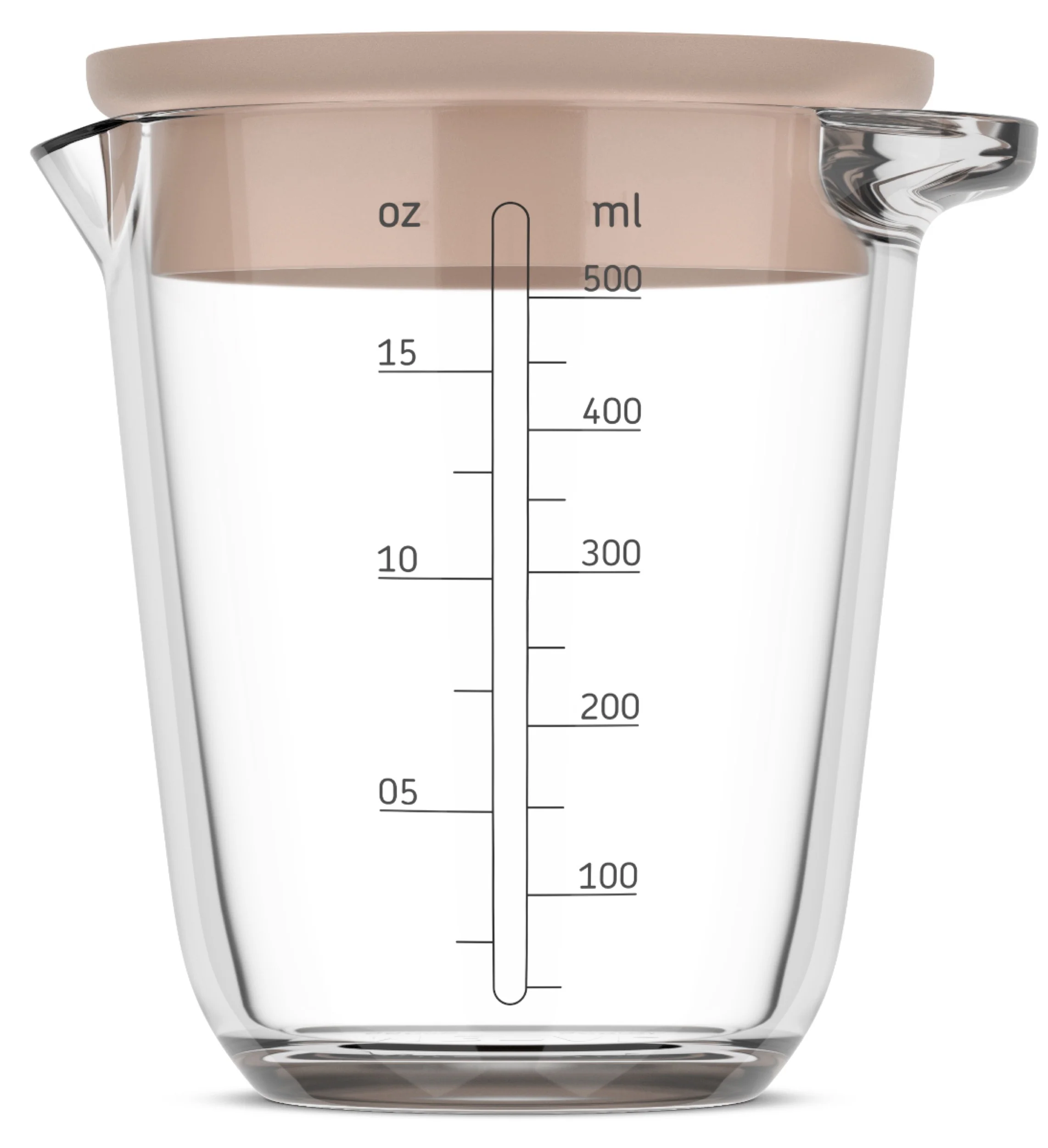 Dzbanek z miarką i pokrywką Chef It 500 ml kremowy