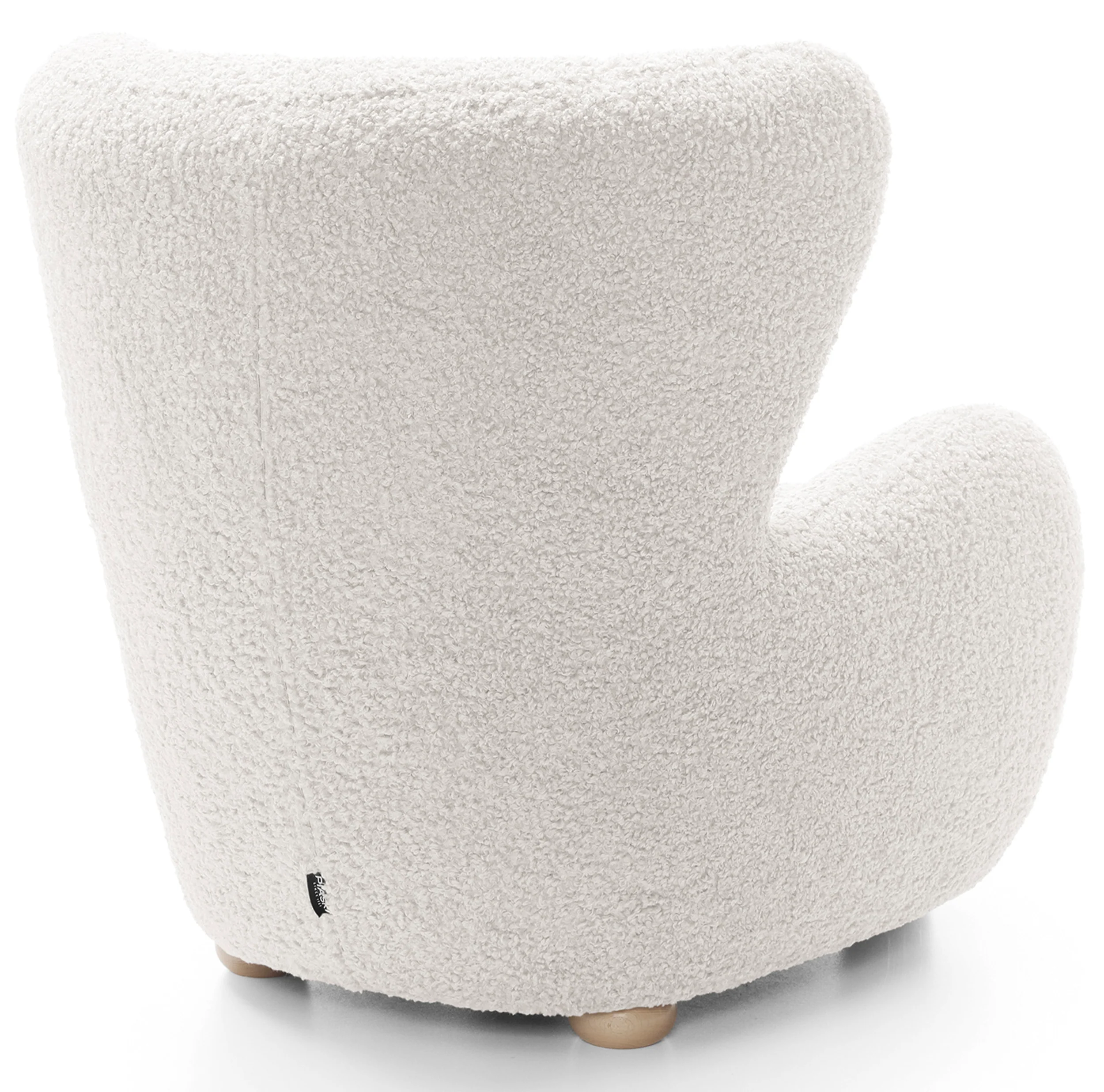 Fotel kubełkowy Milele kremowy boucle nogi buk - Image 5