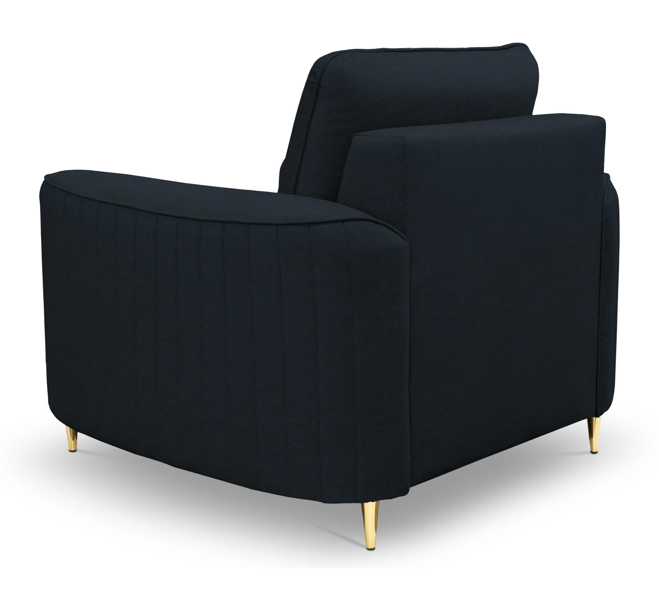 Fotel kubełkowy Pantano granatowy velvet łatwoczyszczący - Image 3