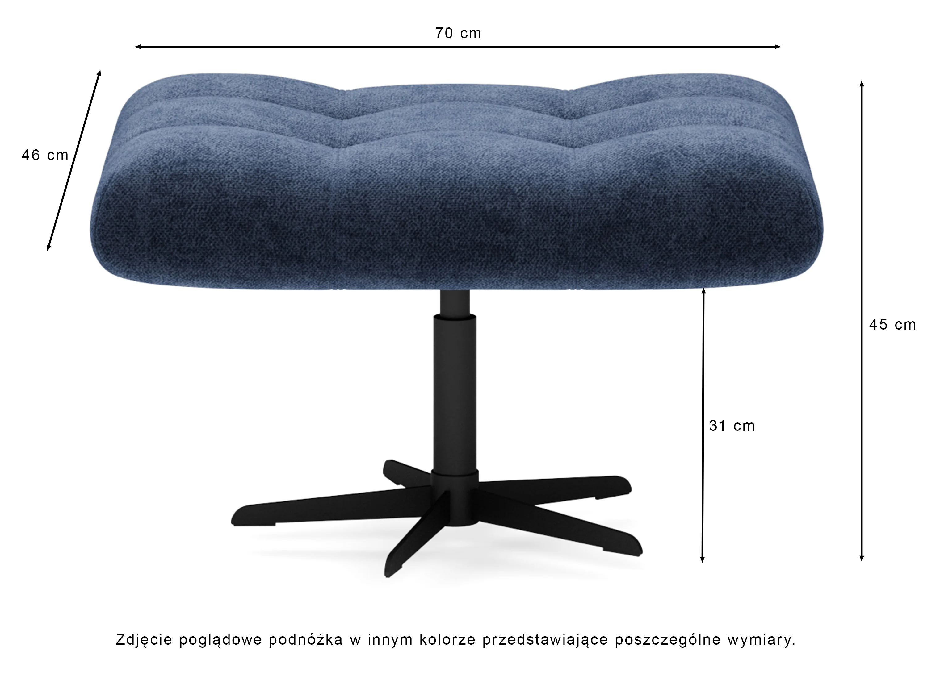Fotel obrotowy Yoggie z podnóżkiem ciemnoszary welur łatwoczyszczący - Image 6