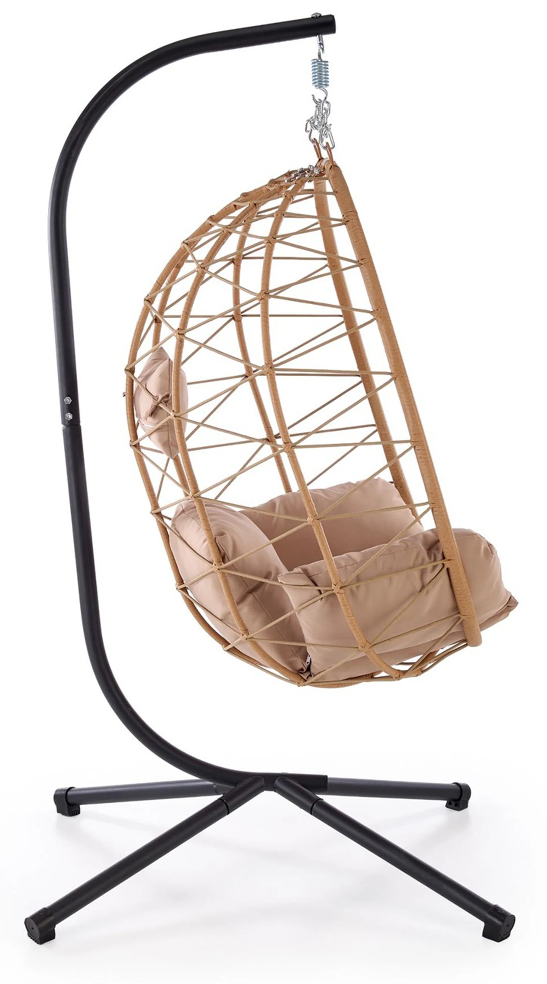 Fotel wiszący Snake technorattan beżowy - Image 3