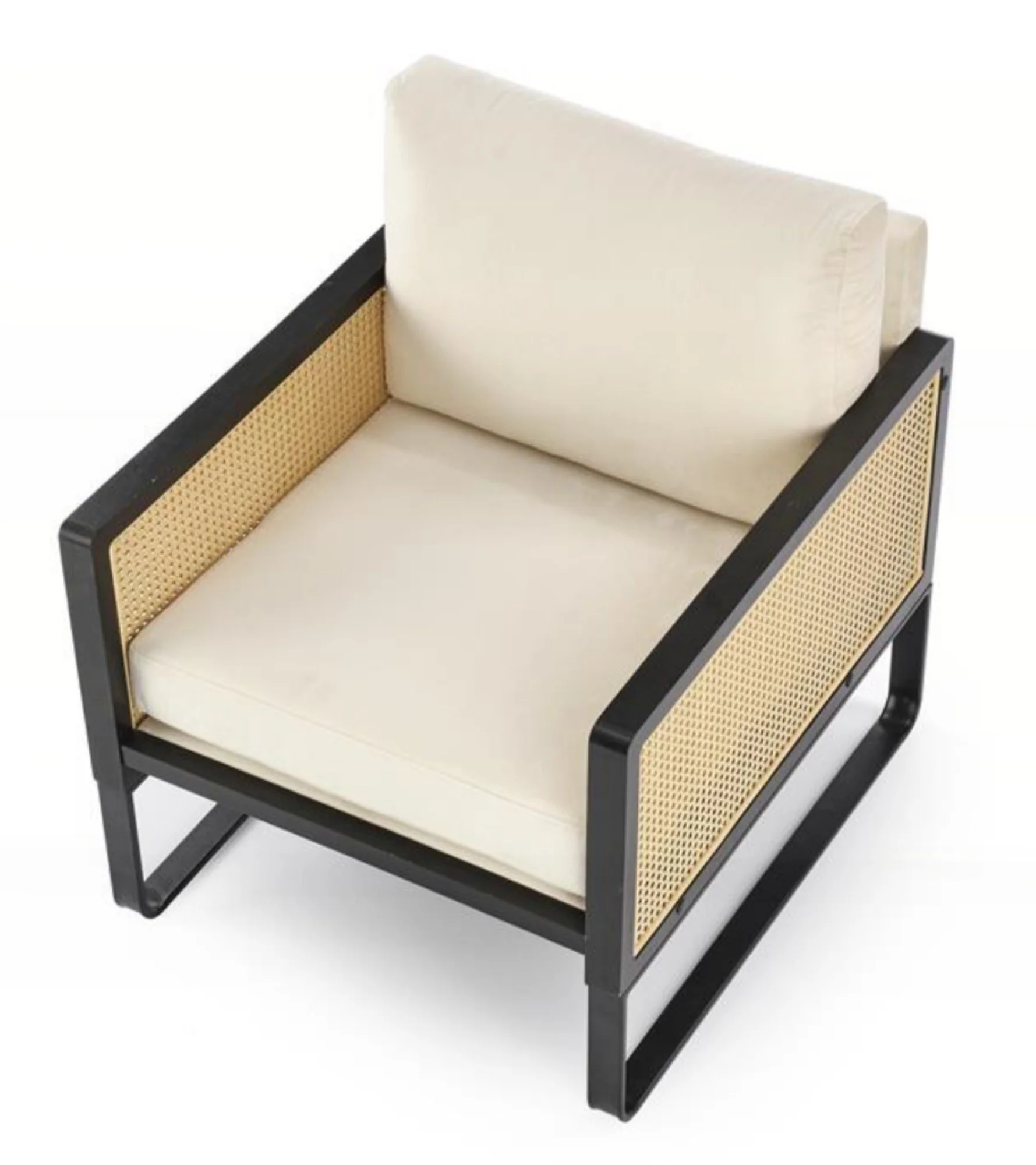 Fotel wypoczynkowy Renelsio velvet/ technorattan - Image 4