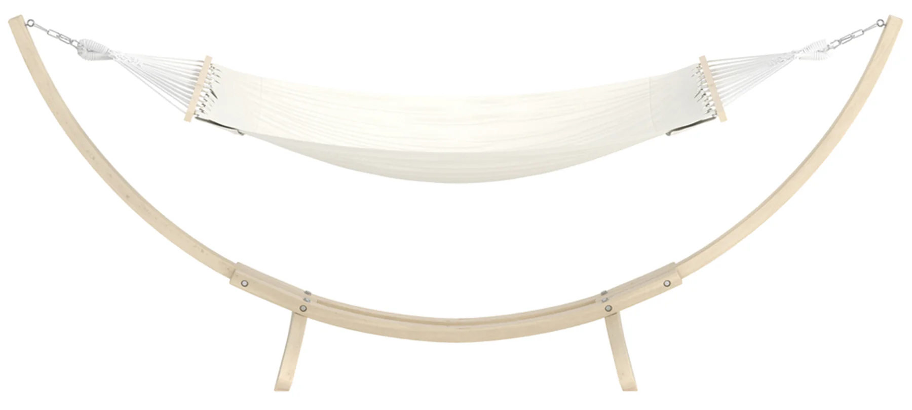 Hamak Genso 320 cm biały na drewnianej podstawie - Image 3