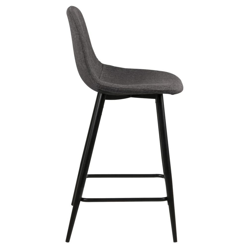 Hoker tapicerowany Zakomo szara plecionka na czarnej podstawie 91 cm - Image 5