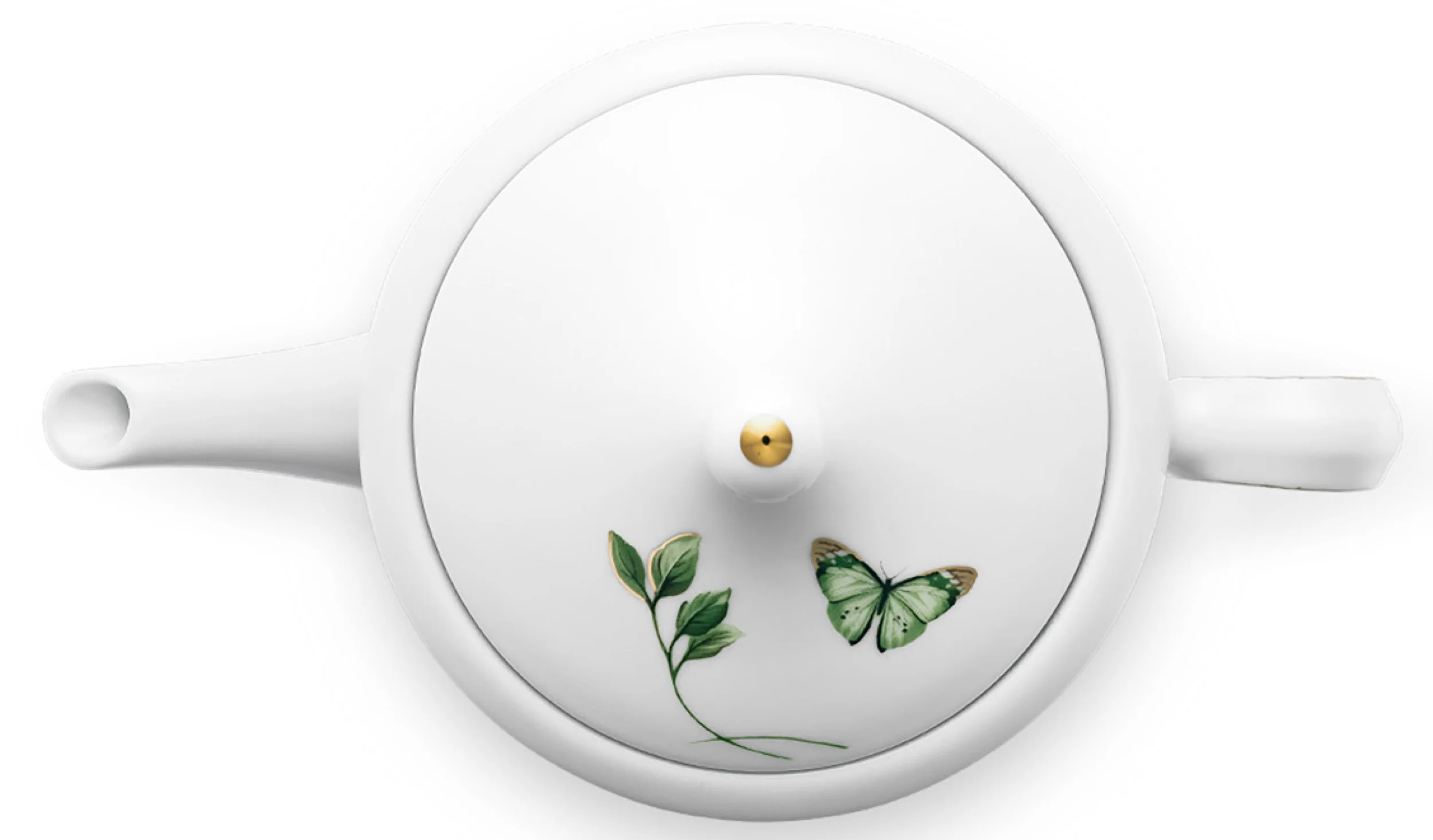 Imbryk porcelanowy Margaret 1000 ml biało-zielony - Image 7