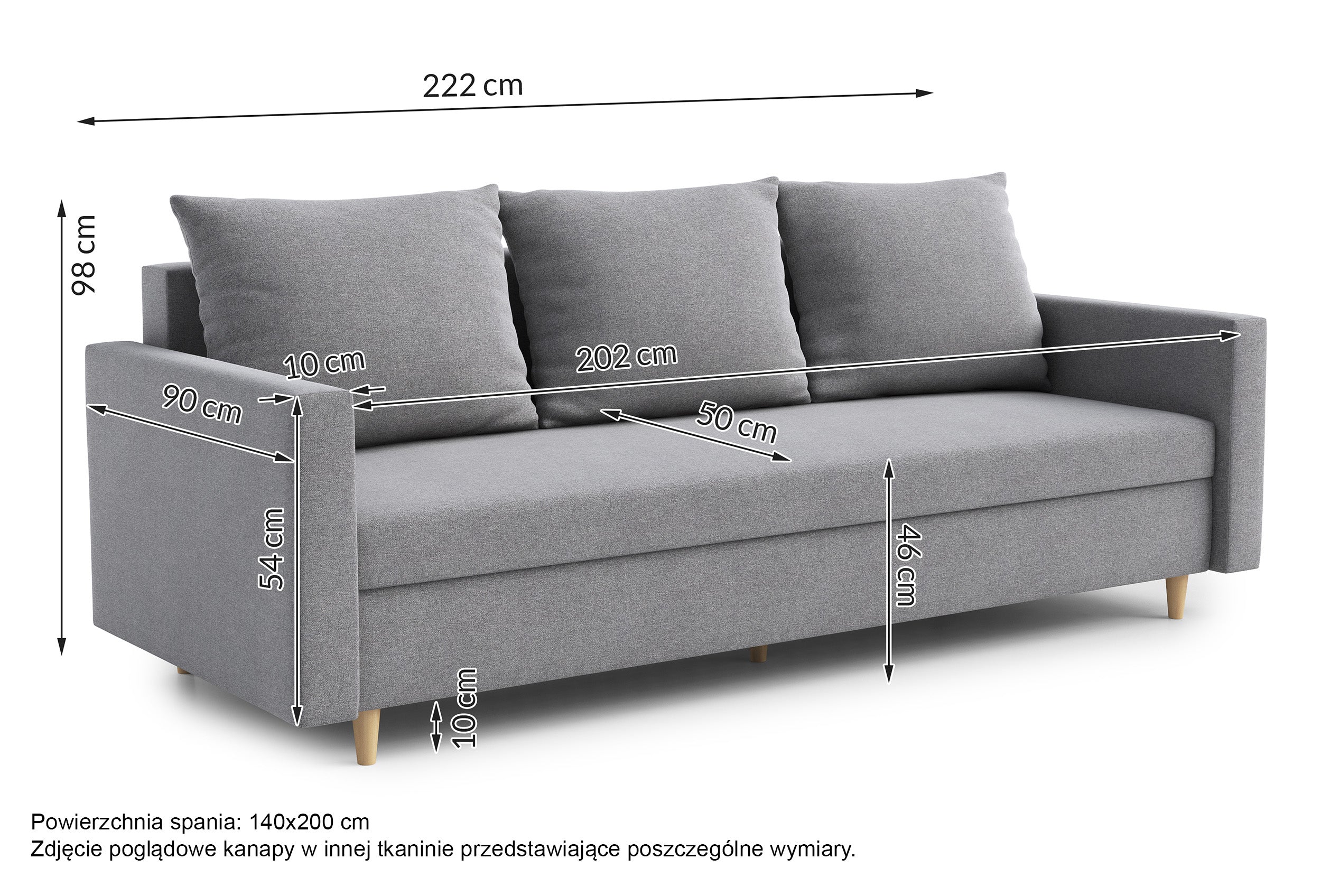 Kanapa rozkładana Calluto z pojemnikiem miedziana welur - Image 5