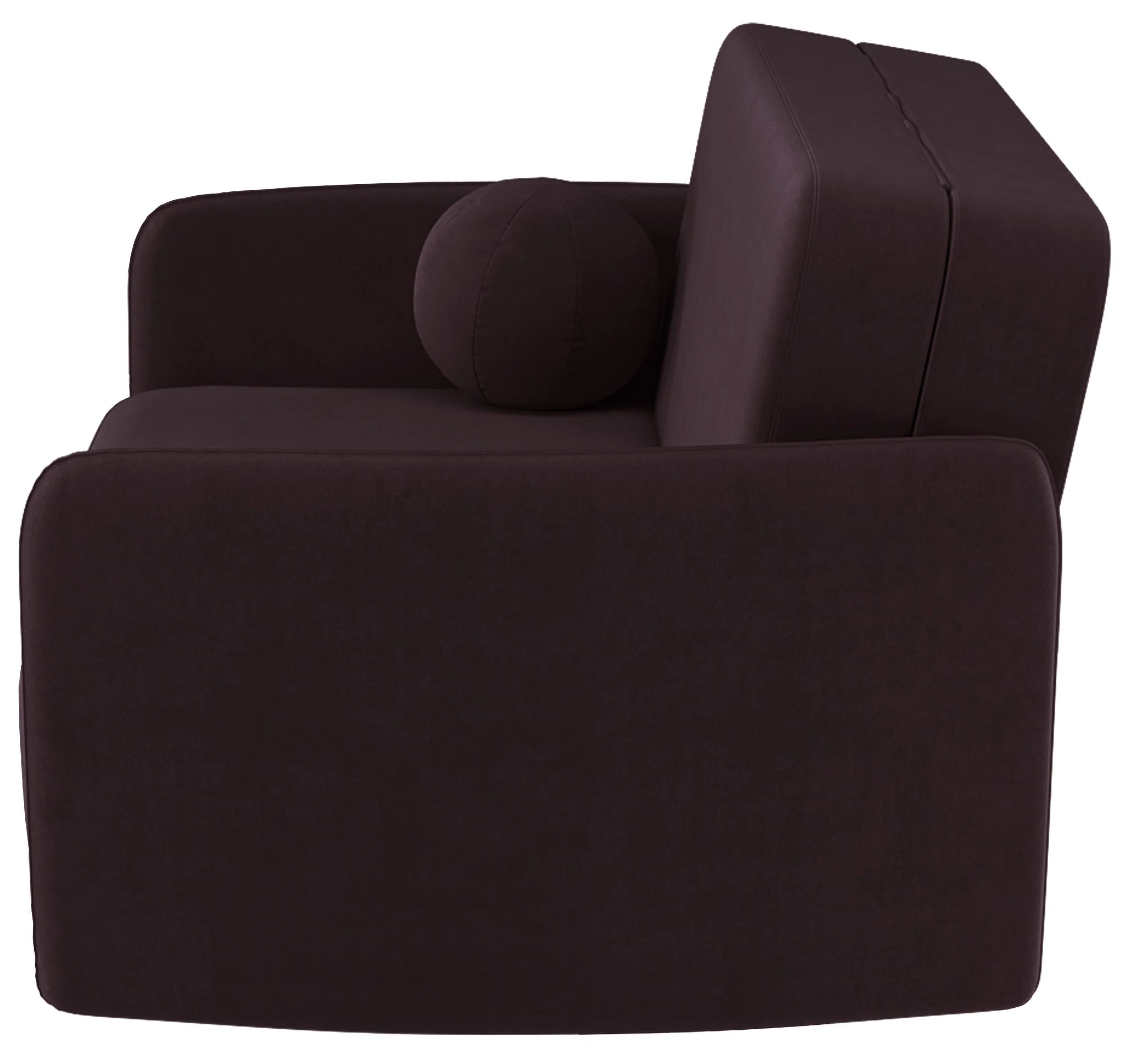 Kanapa rozkładana dwuosobowa Paxi 145 cm z pojemnikiem śliwkowa szenil - Image 6