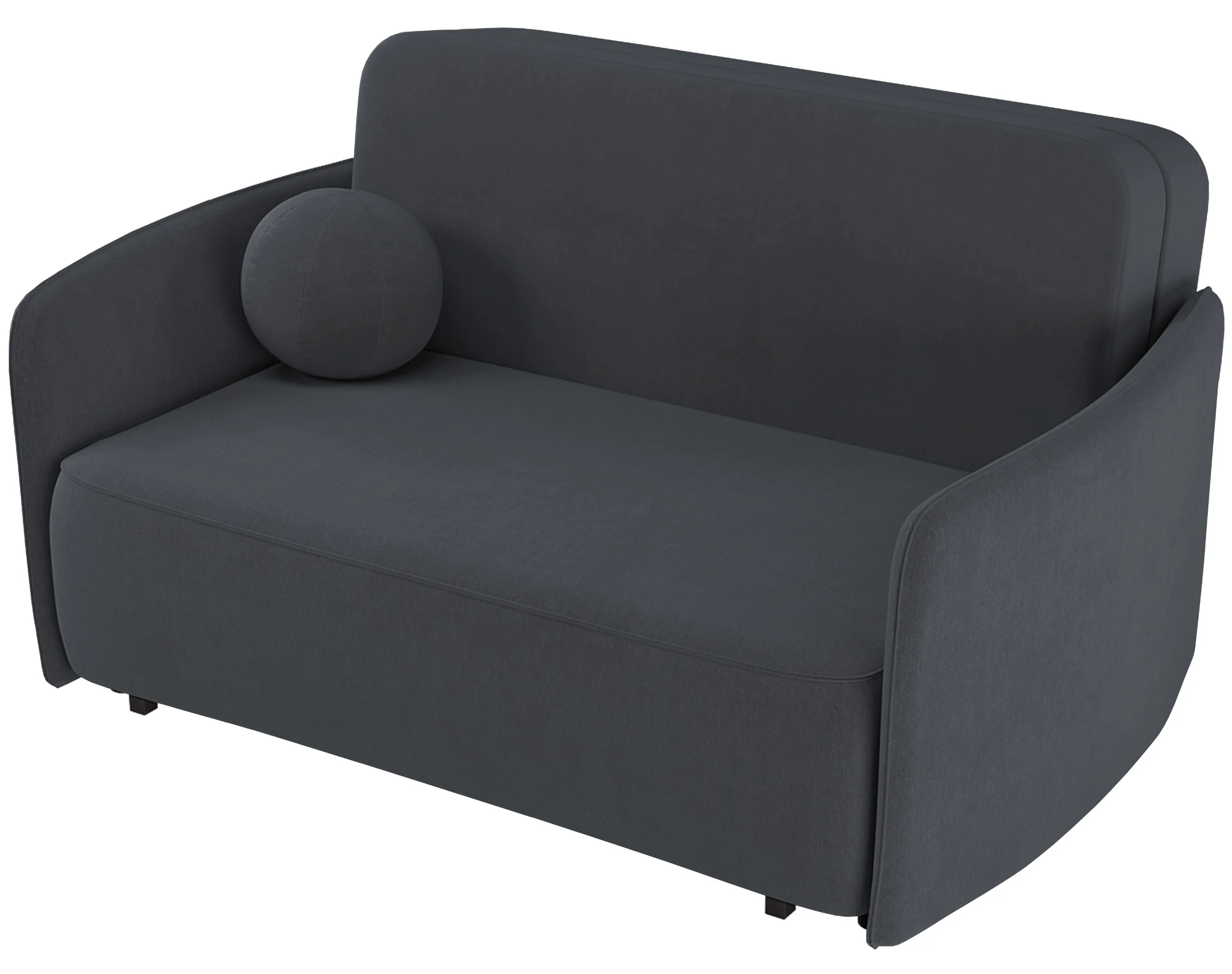Kanapa rozkładana dwuosobowa Paxi 165 cm z pojemnikiem ciemnoszara szenil - Image 5