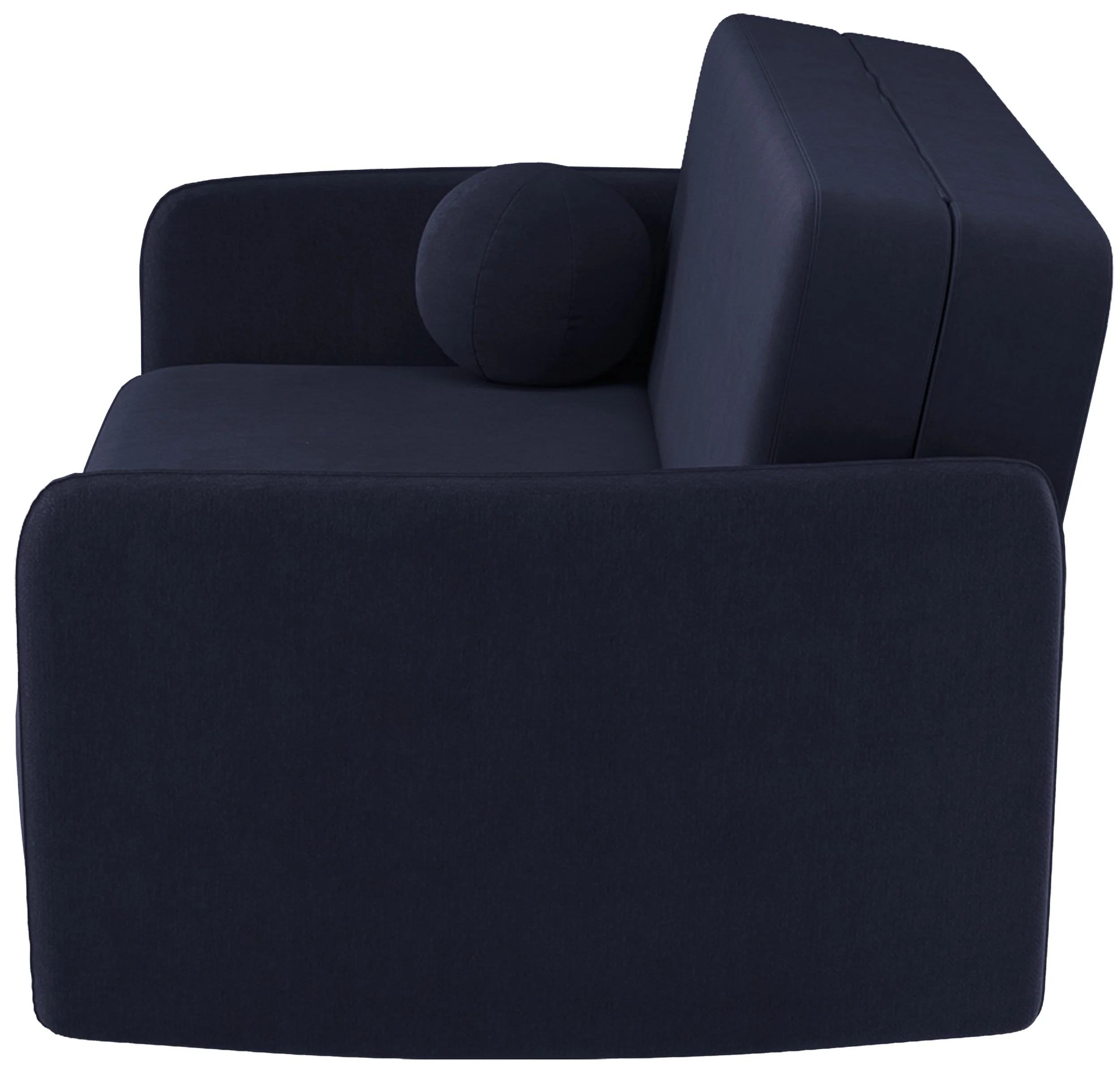 Kanapa rozkładana dwuosobowa Paxi 165 cm z pojemnikiem granatowa szenil - Image 6