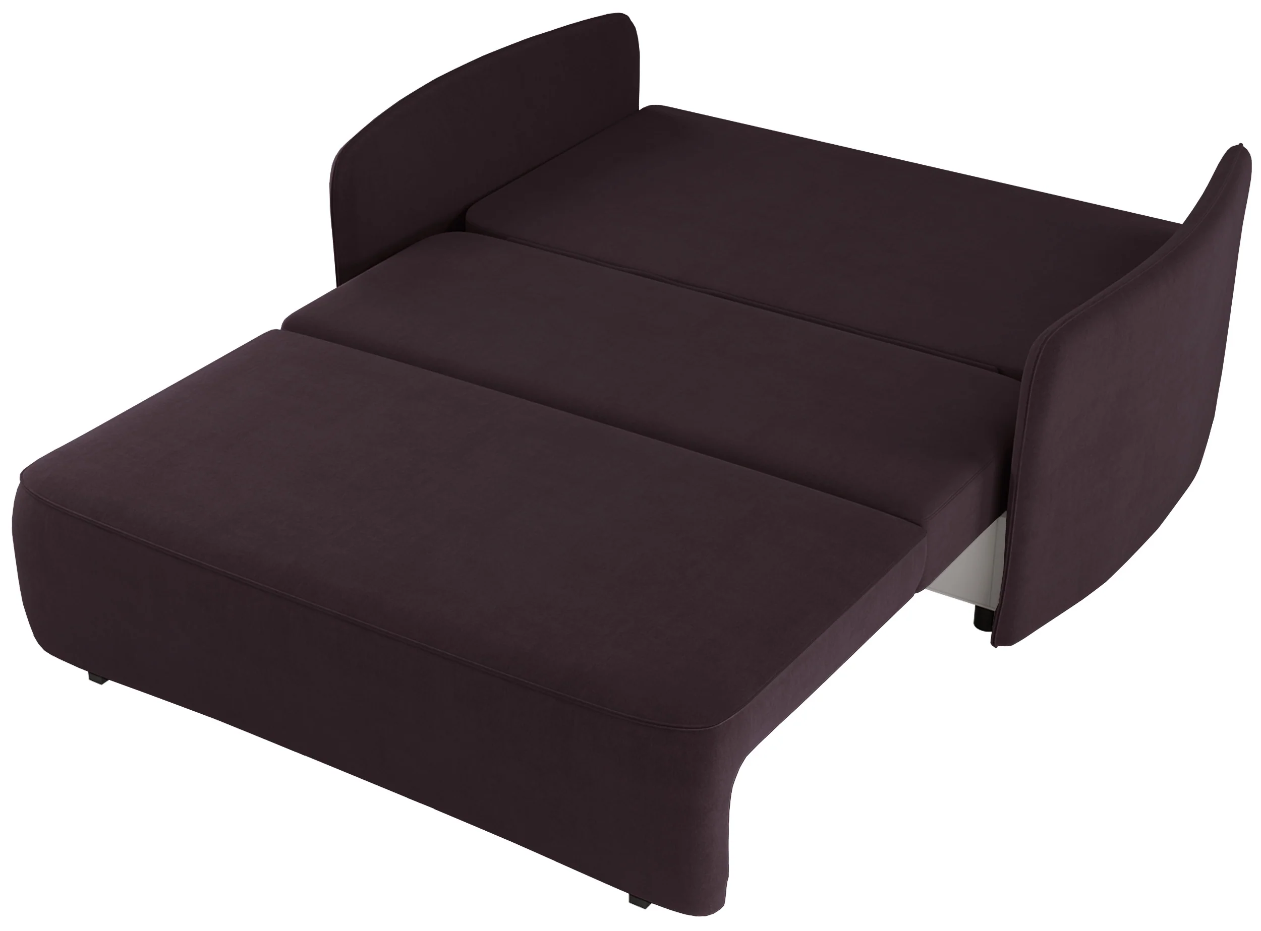 Kanapa rozkładana dwuosobowa Paxi 165 cm z pojemnikiem śliwkowa szenil - Image 8